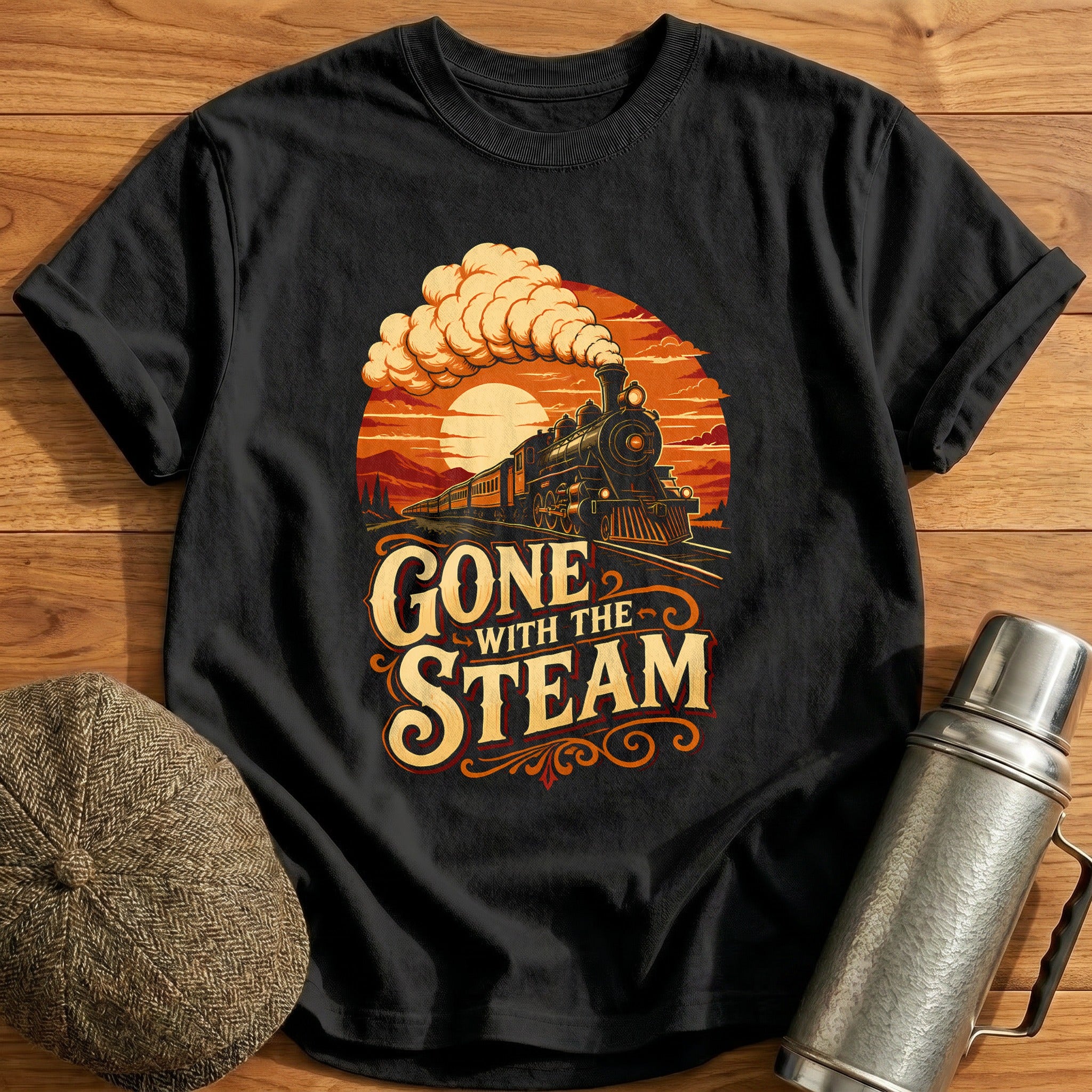 Gone With The Steam 68 T-Shirt - Black