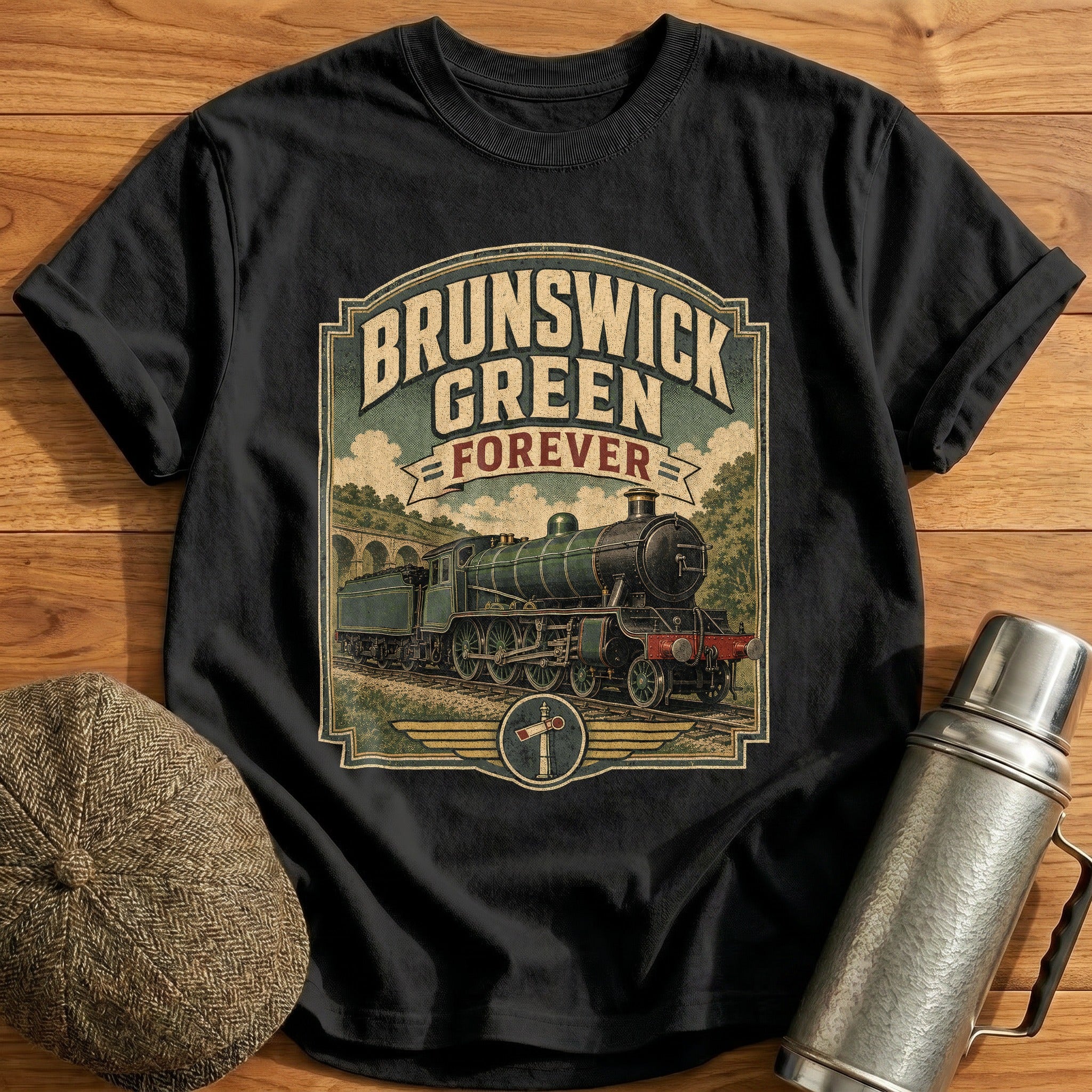 Green Forever T-Shirt - Black