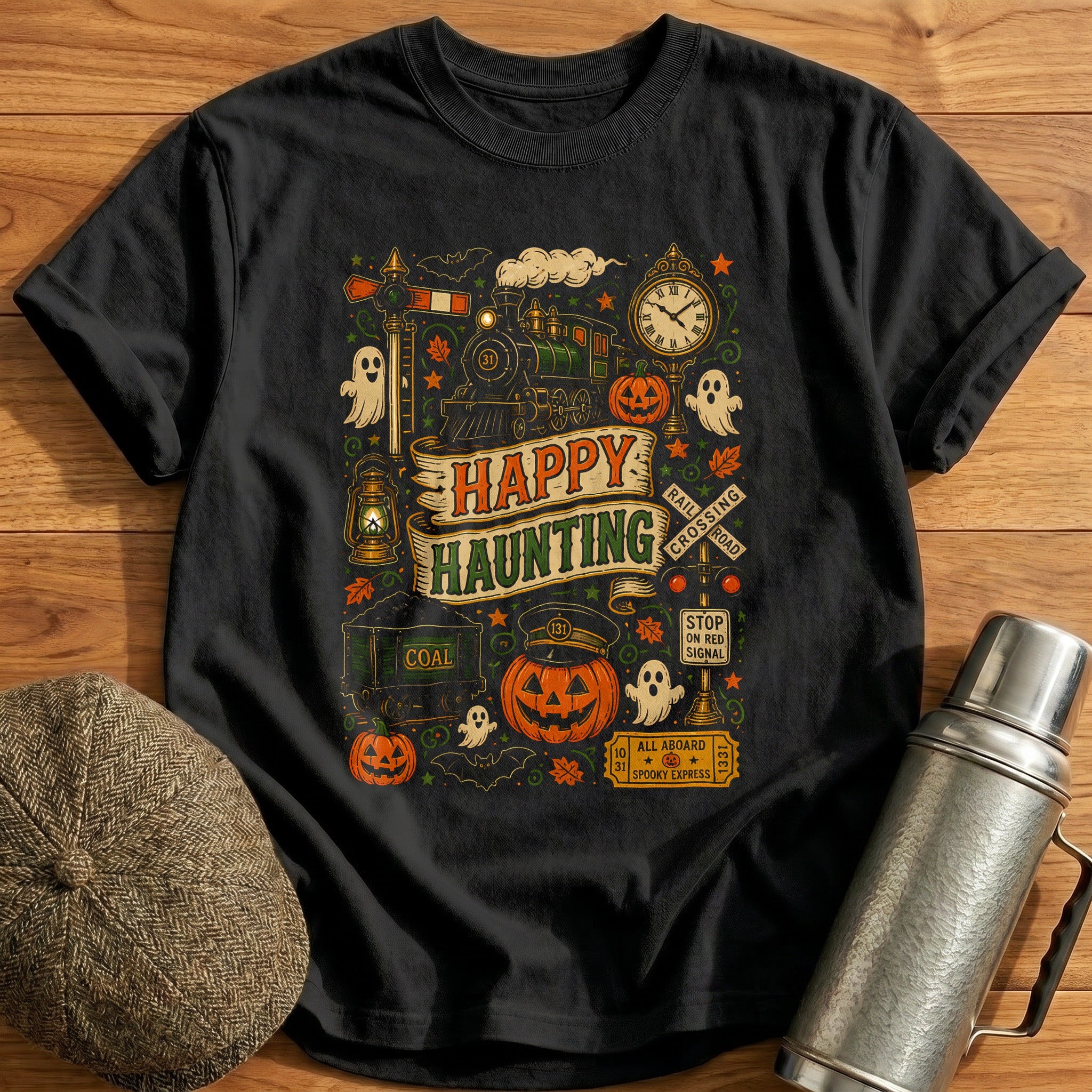 Happy Haunting Doodle 36 - Black