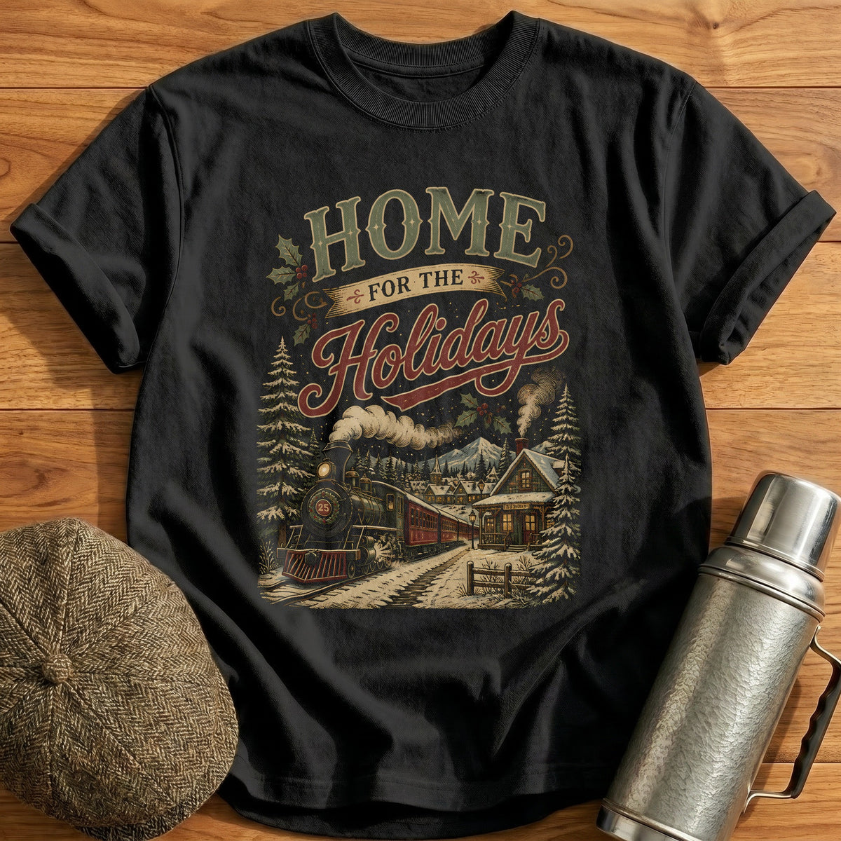 Home For The Holidays 41 T-Shirt - Black