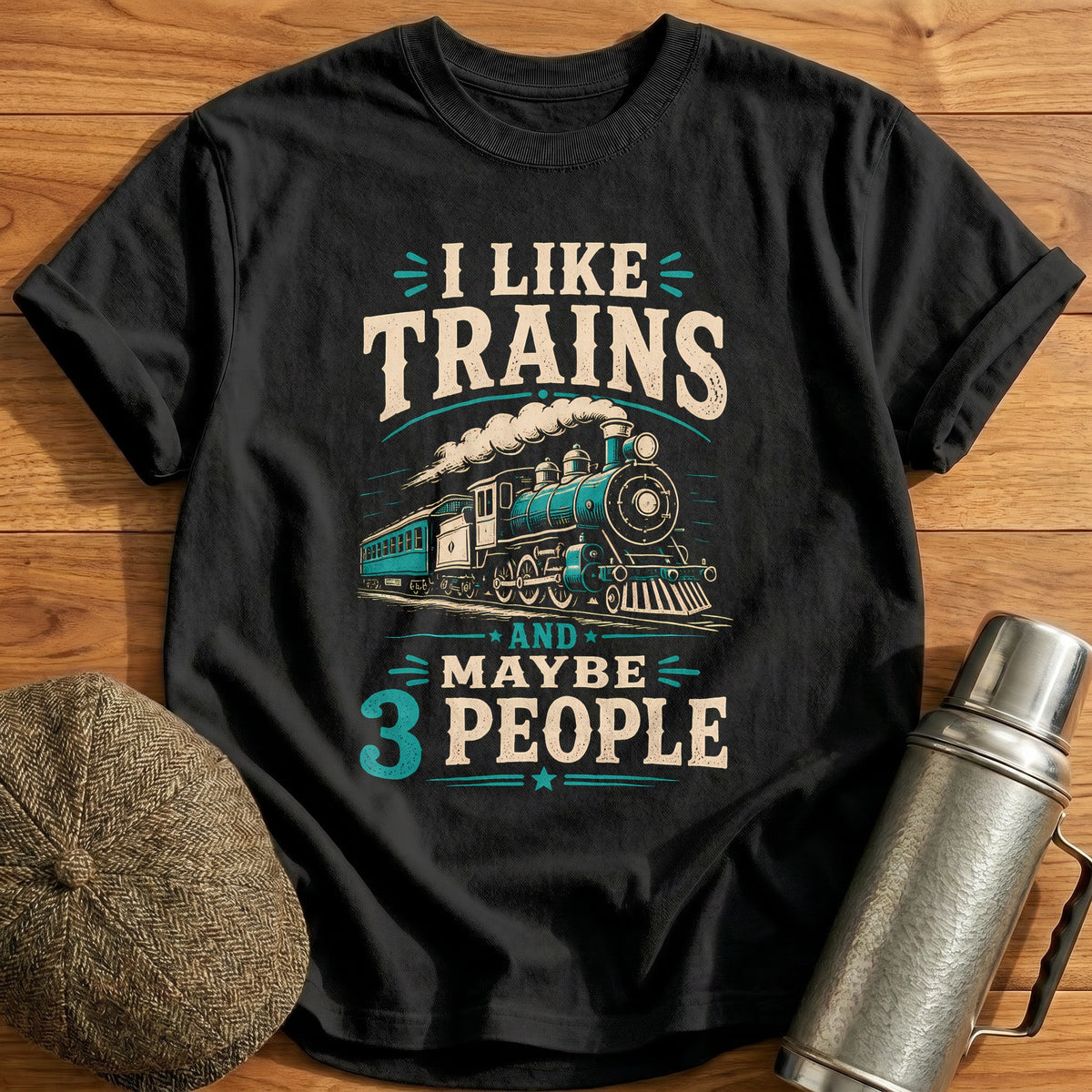 I Like Trains 38 T-Shirt - Black