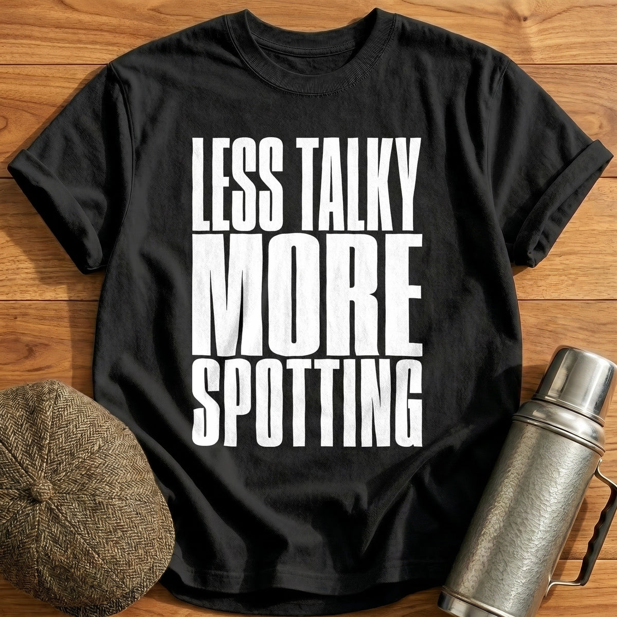 Less Talky More Spotting 11 T-Shirt - Black
