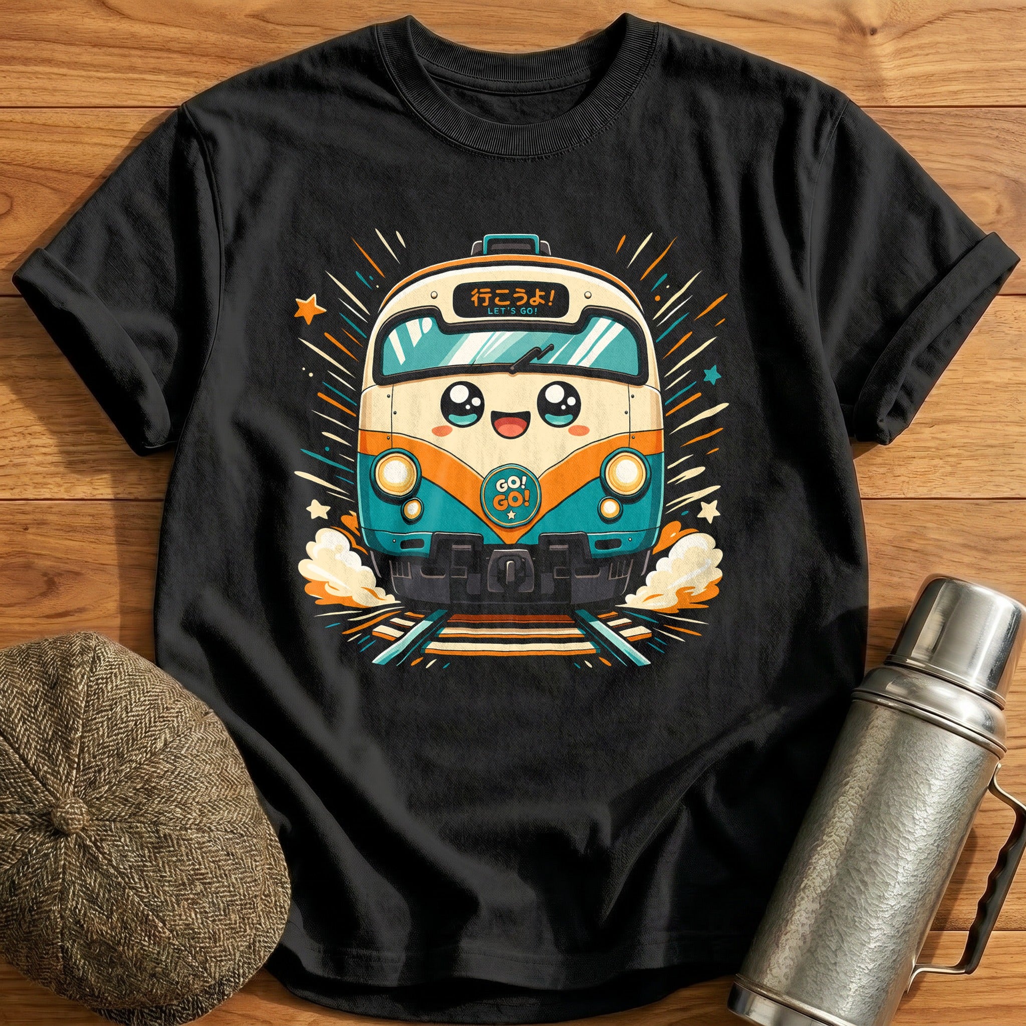Lets Go Kawaii Train Travel - Black
