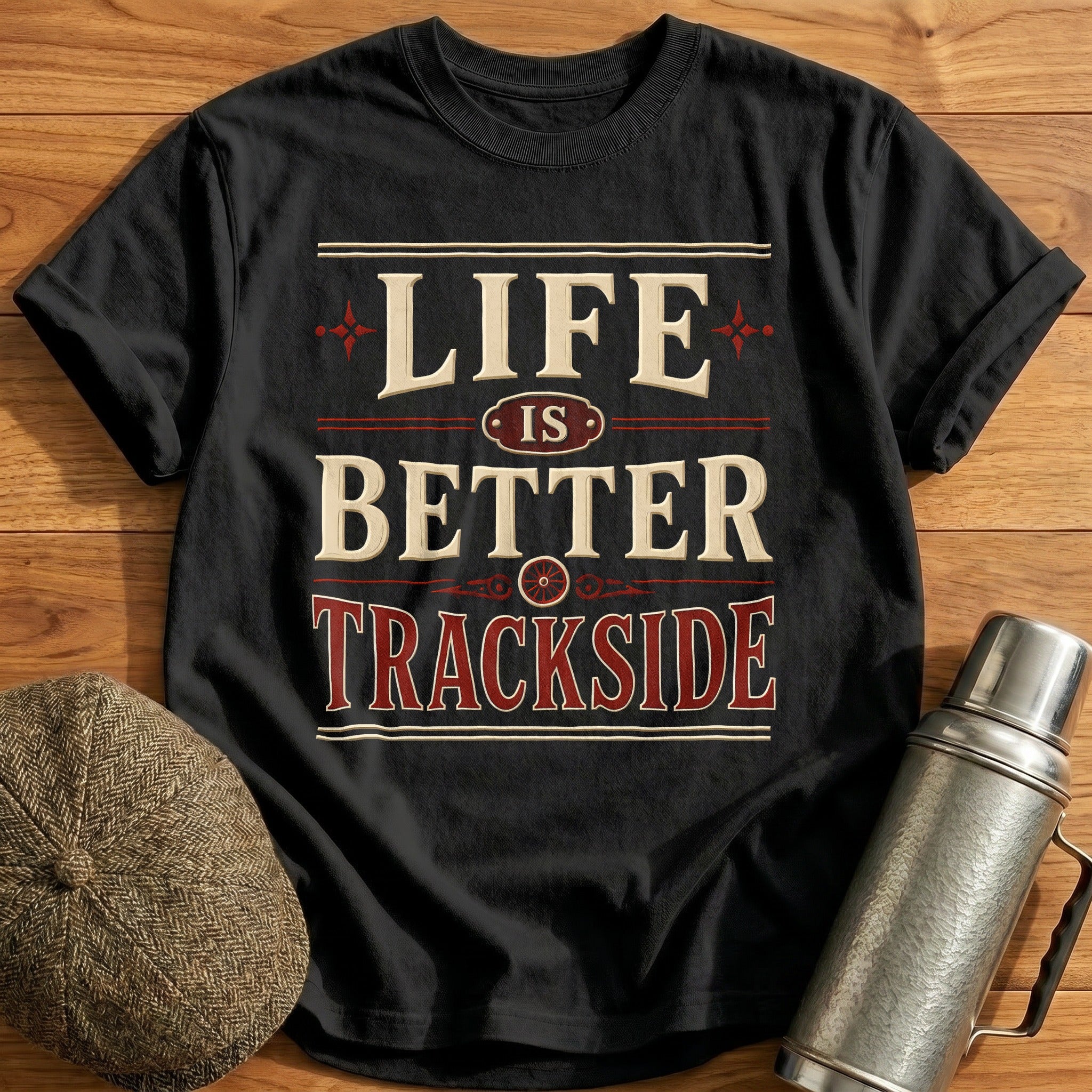 Life Is Better Trackside Train Enthusiast - Black