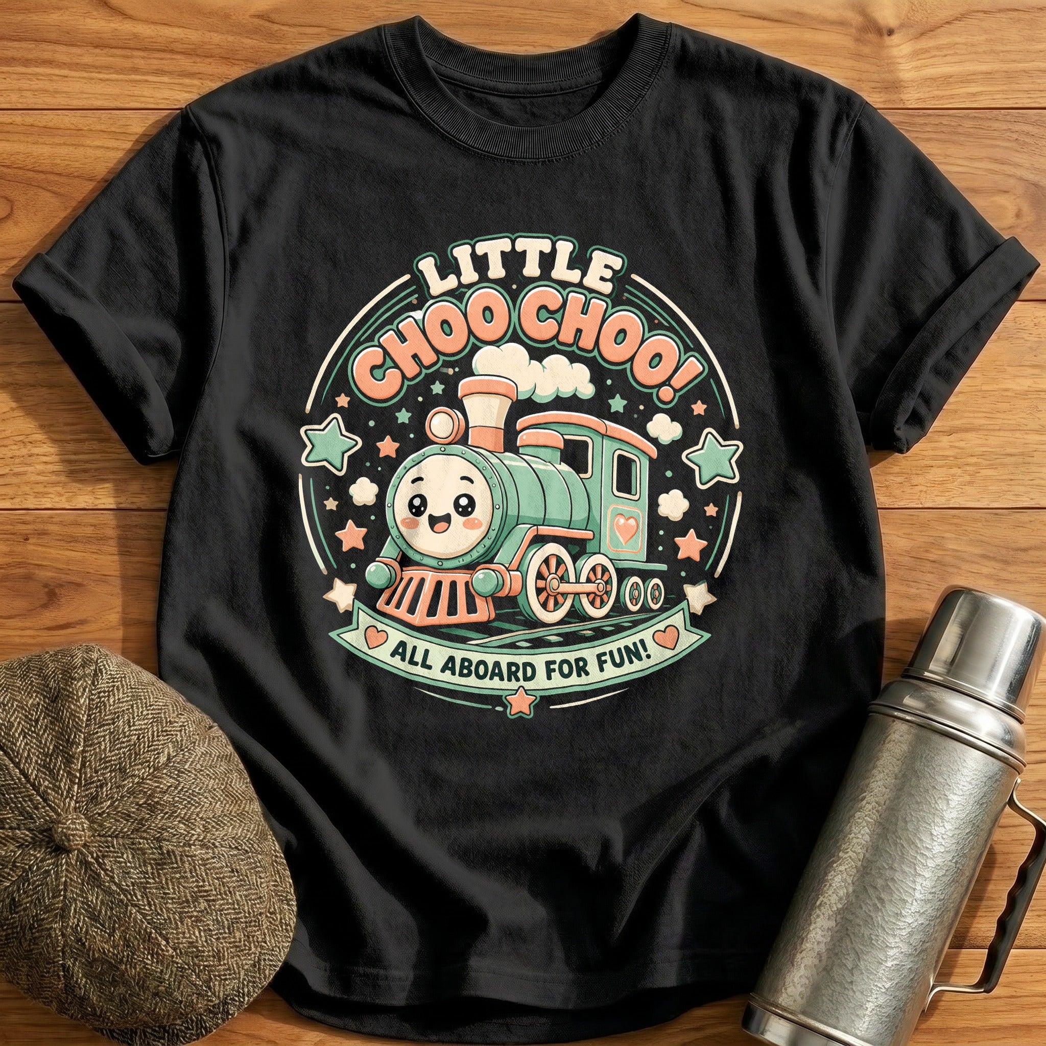 Little Choo Choo All Aboard For Fun Train Kids - Black