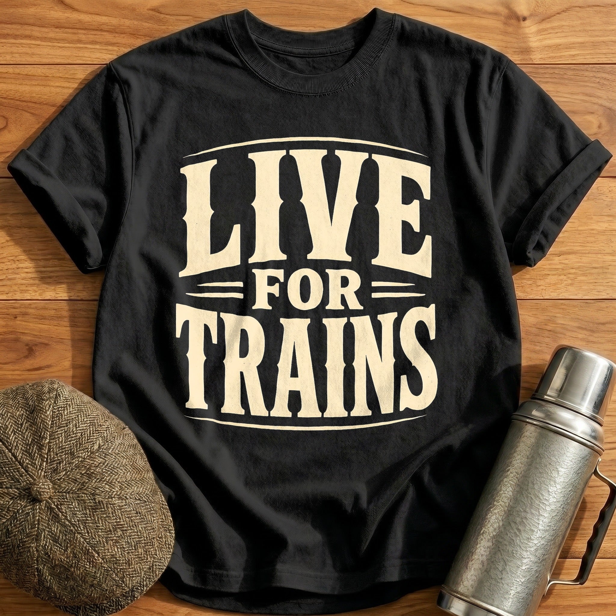 Live For Trains Train Spotter - Black