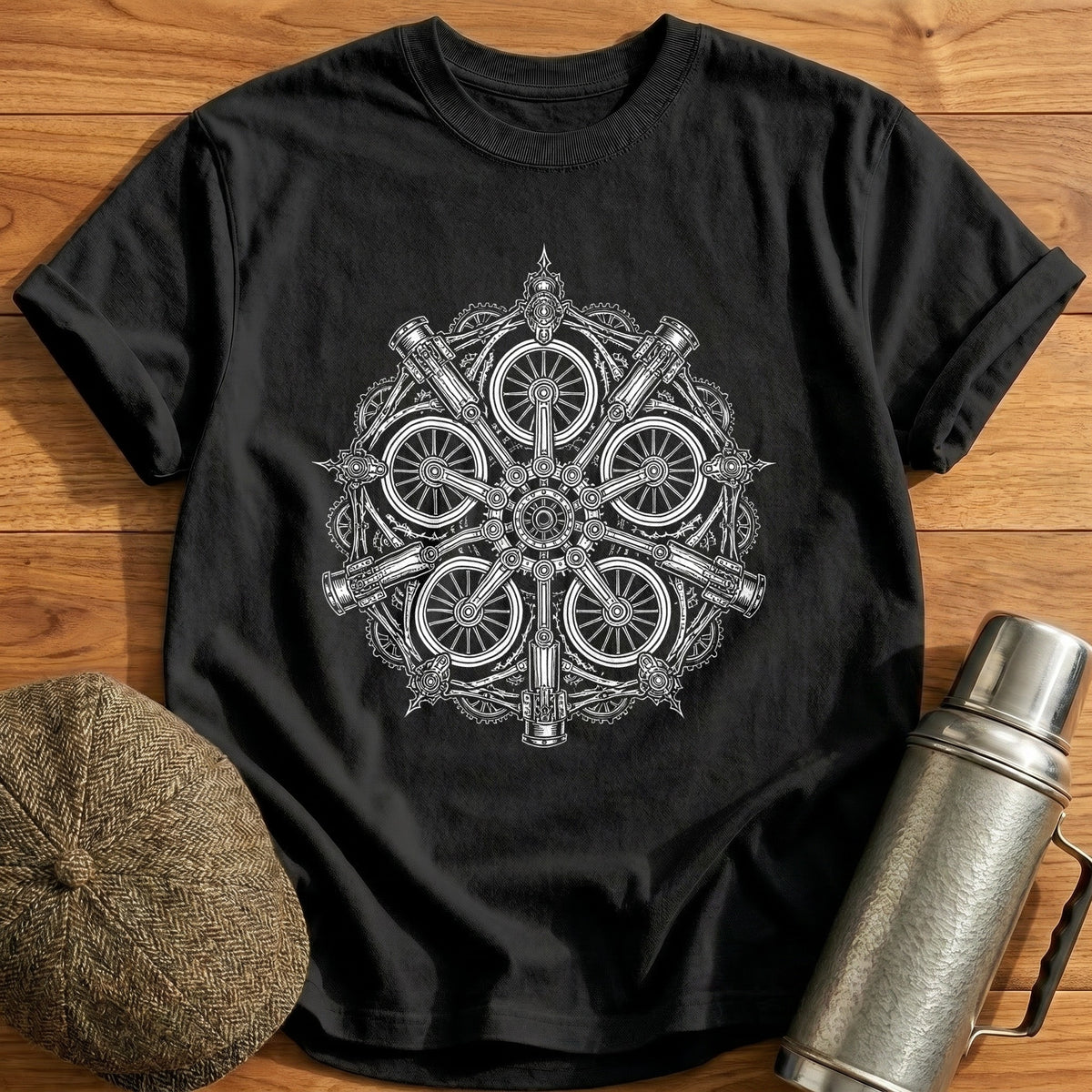 Loco Mandala Blackwork 28 T-Shirt - Black