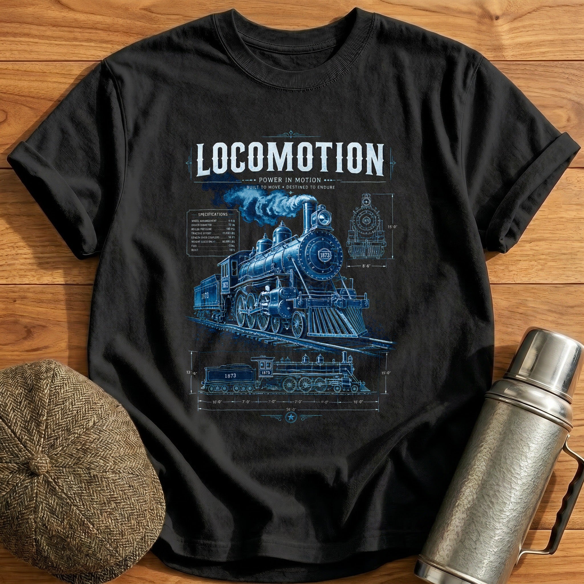 Locomotive 1873 T-Shirt - Black