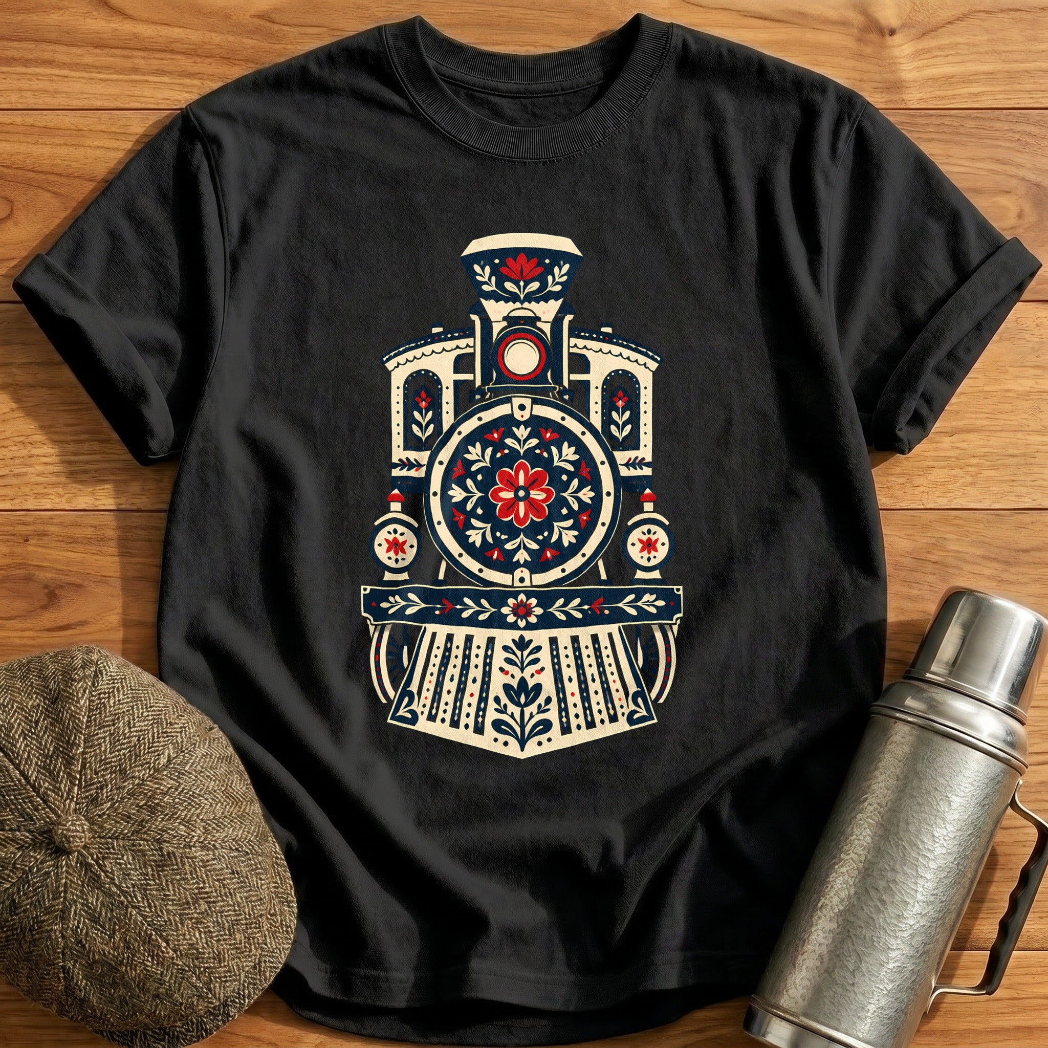 Locomotive Folk 98 T-Shirt - Black