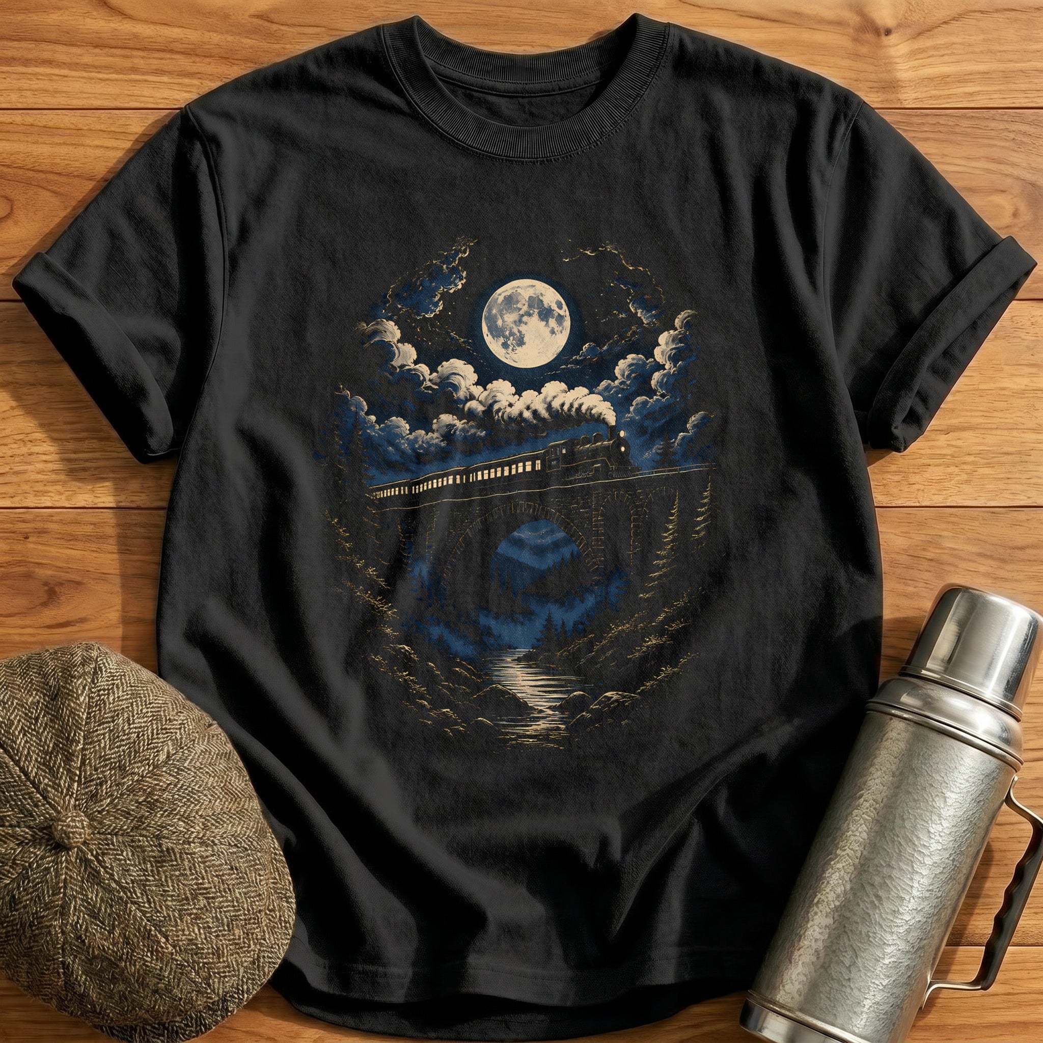 Moonlit Crossing T-Shirt - Black