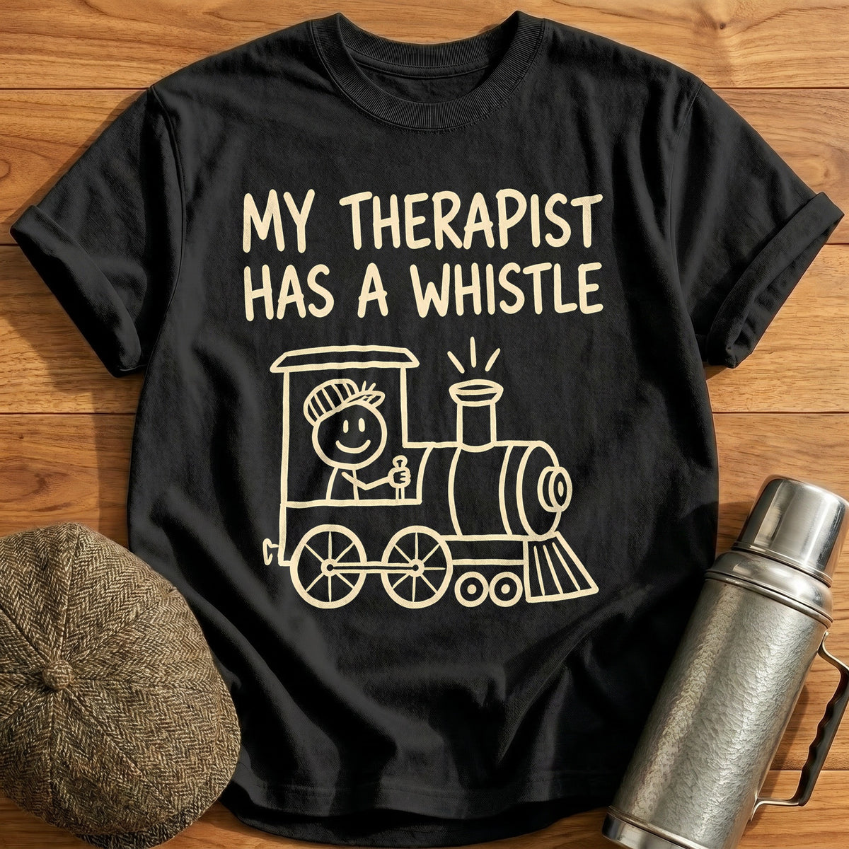 My Therapist Has A Whistle 95 T-Shirt - Black