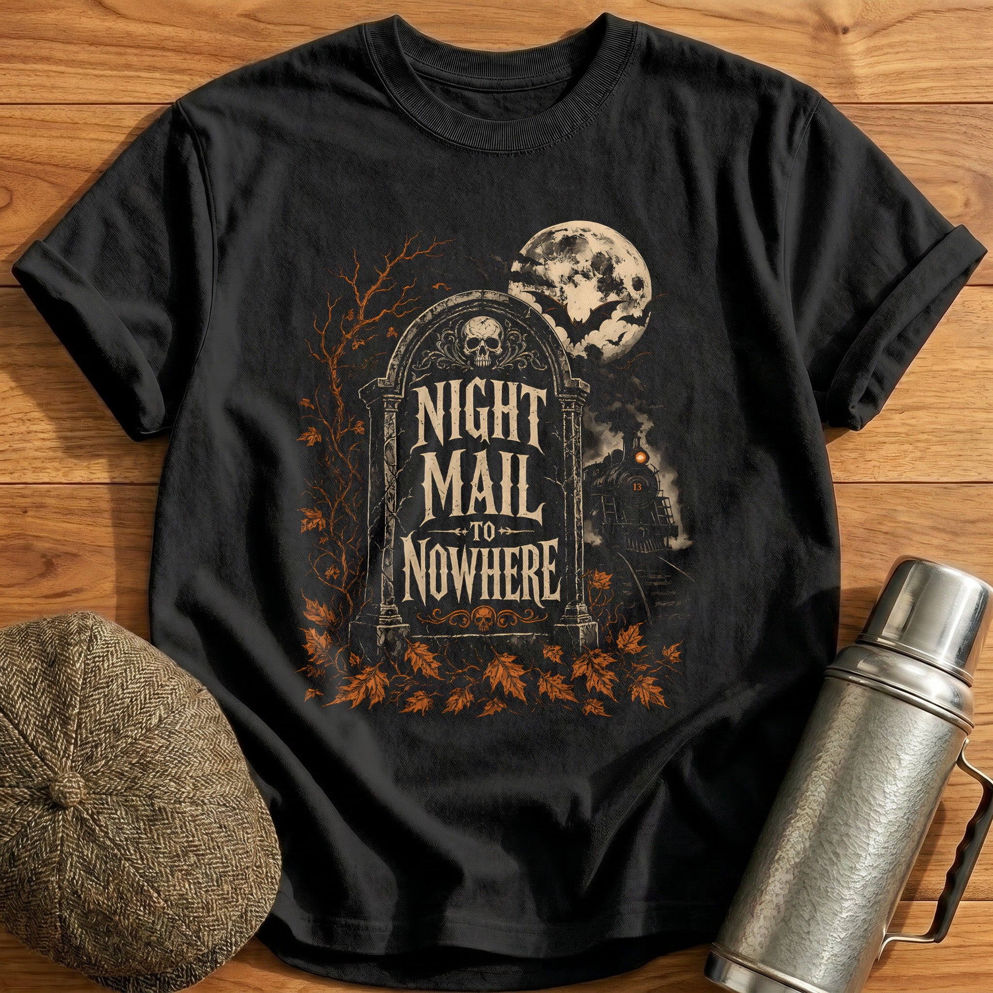Night Mail To Nowhere T-Shirt - Black