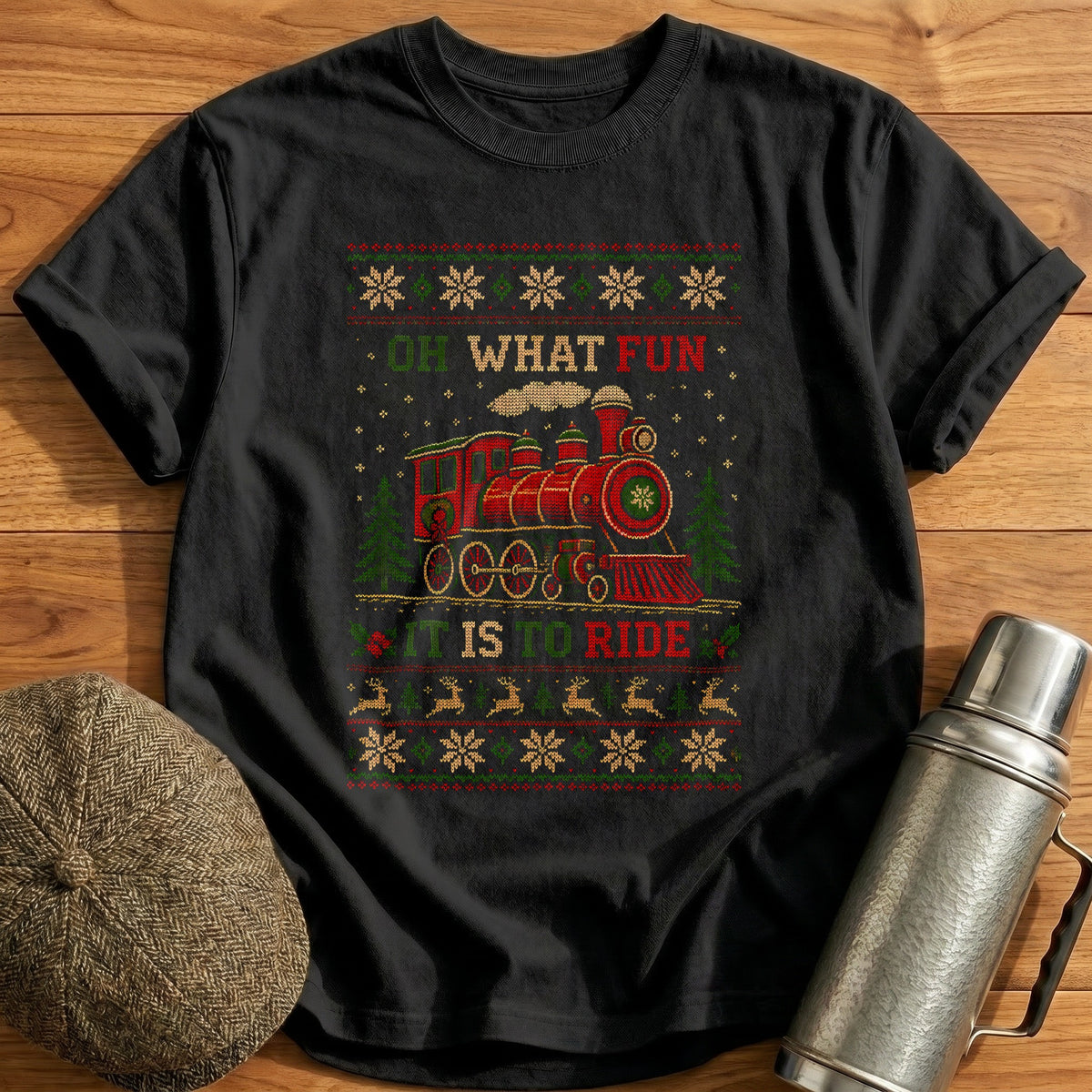 Oh What Fun It Is To Ride 37 T-Shirt - Black