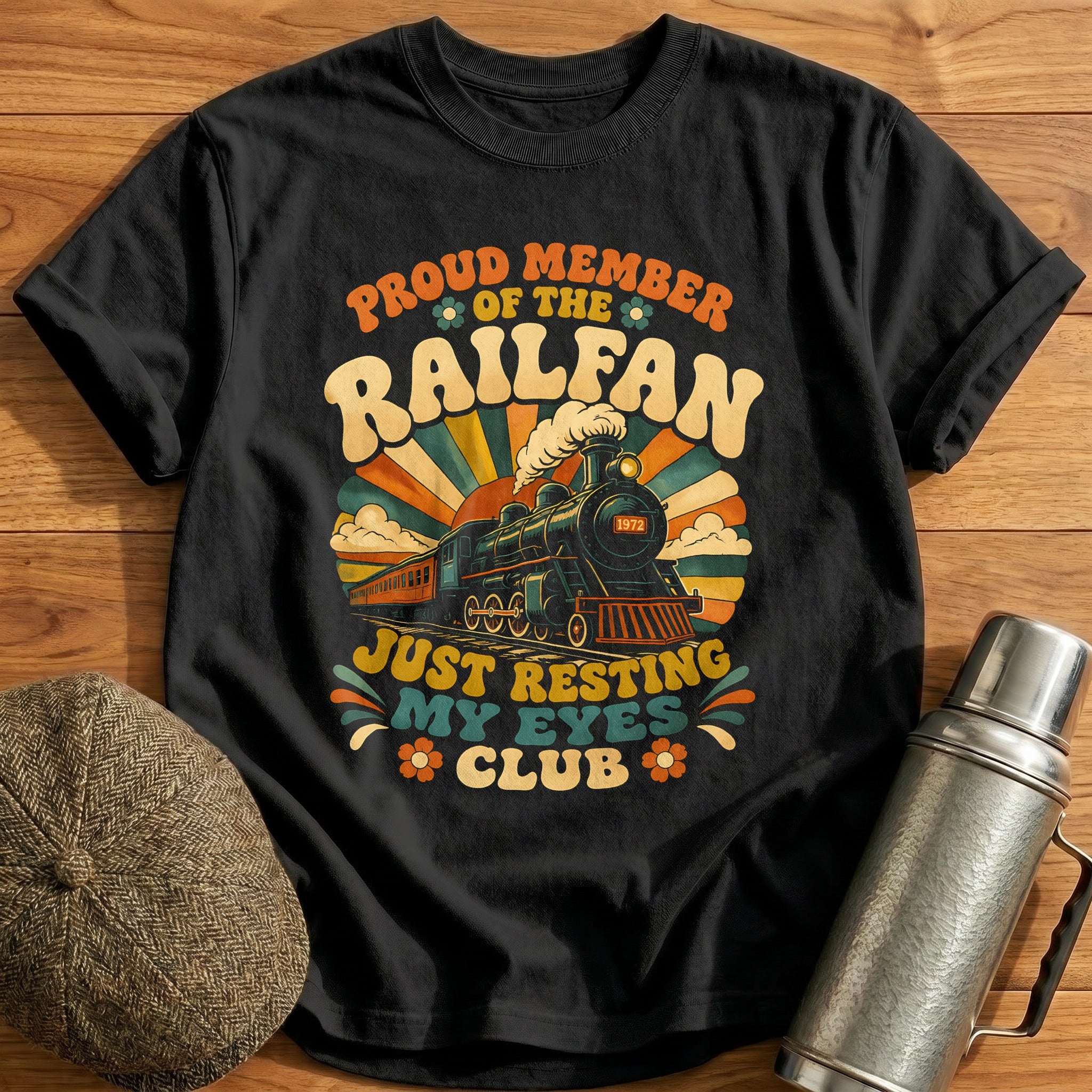 Proud Member Railfan Just Resting My Eyes Club - Black
