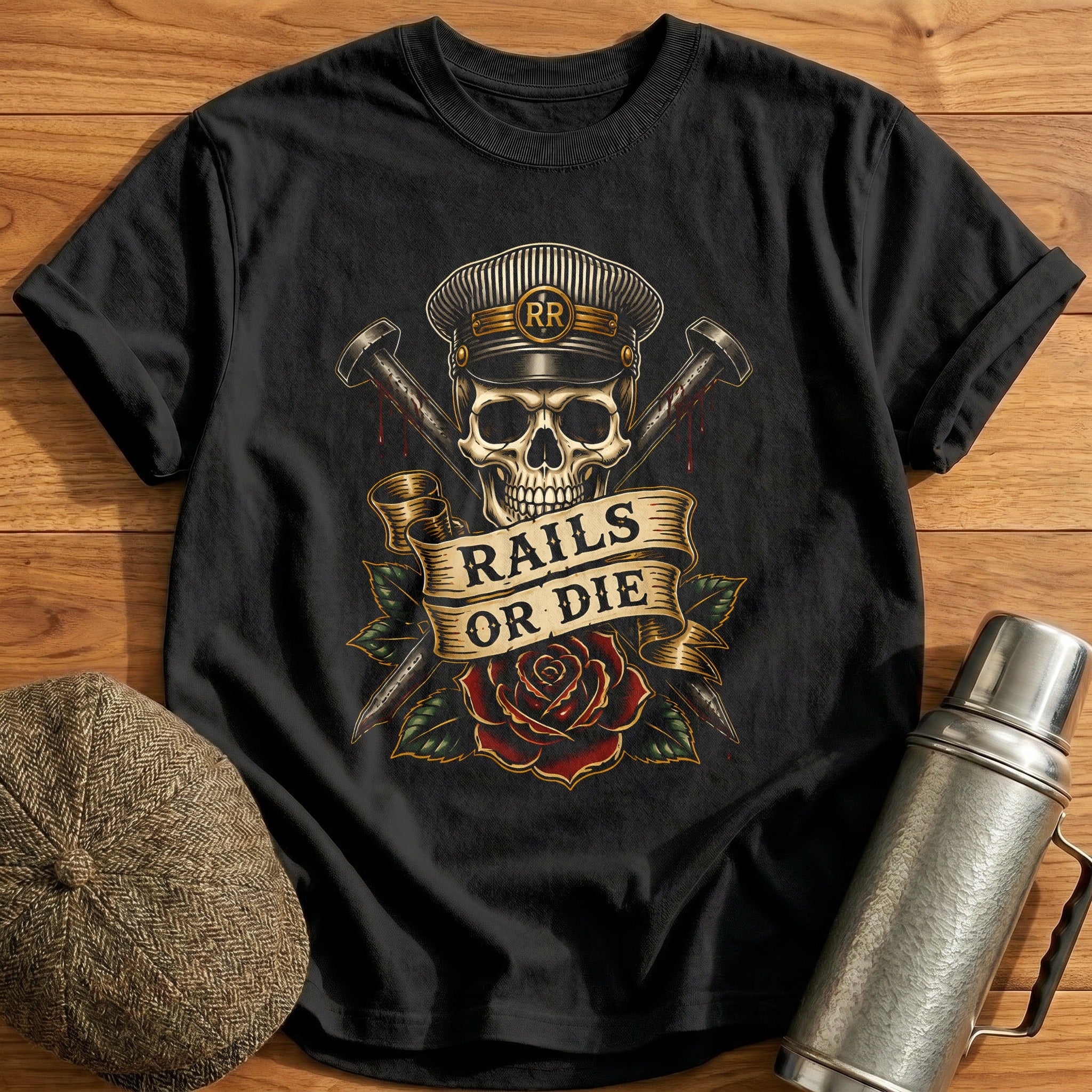 Rails Or Die T-Shirt - Black