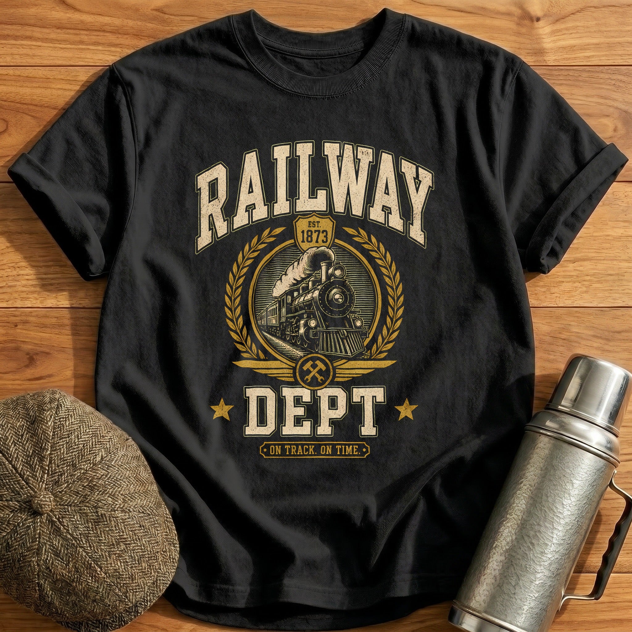 Railway Department T-Shirt - Black