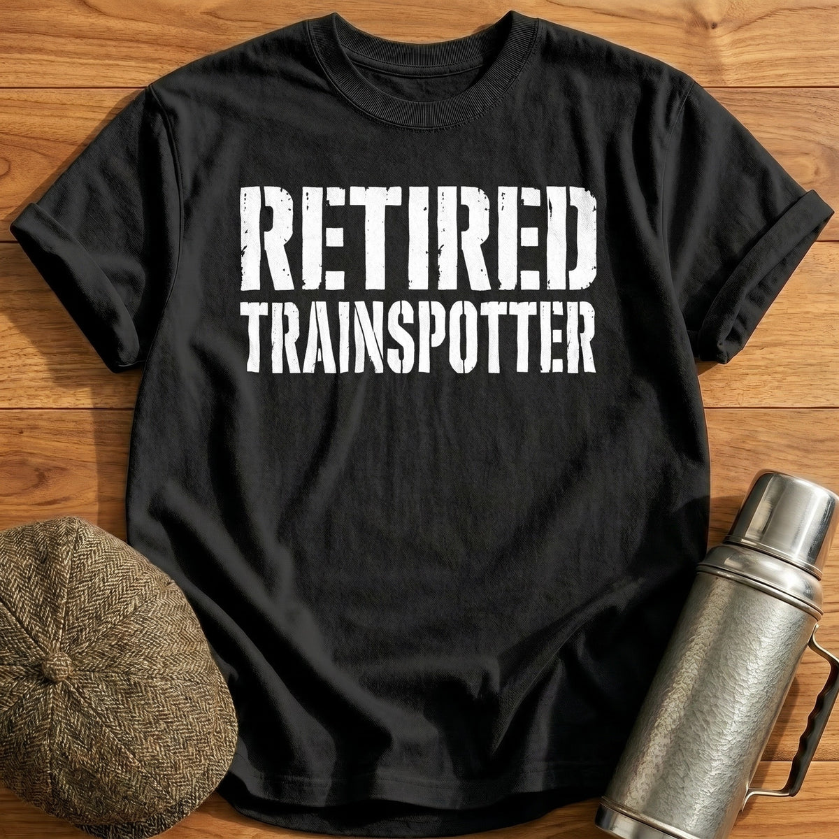 Retired Trainspotter 30 T-Shirt - Black