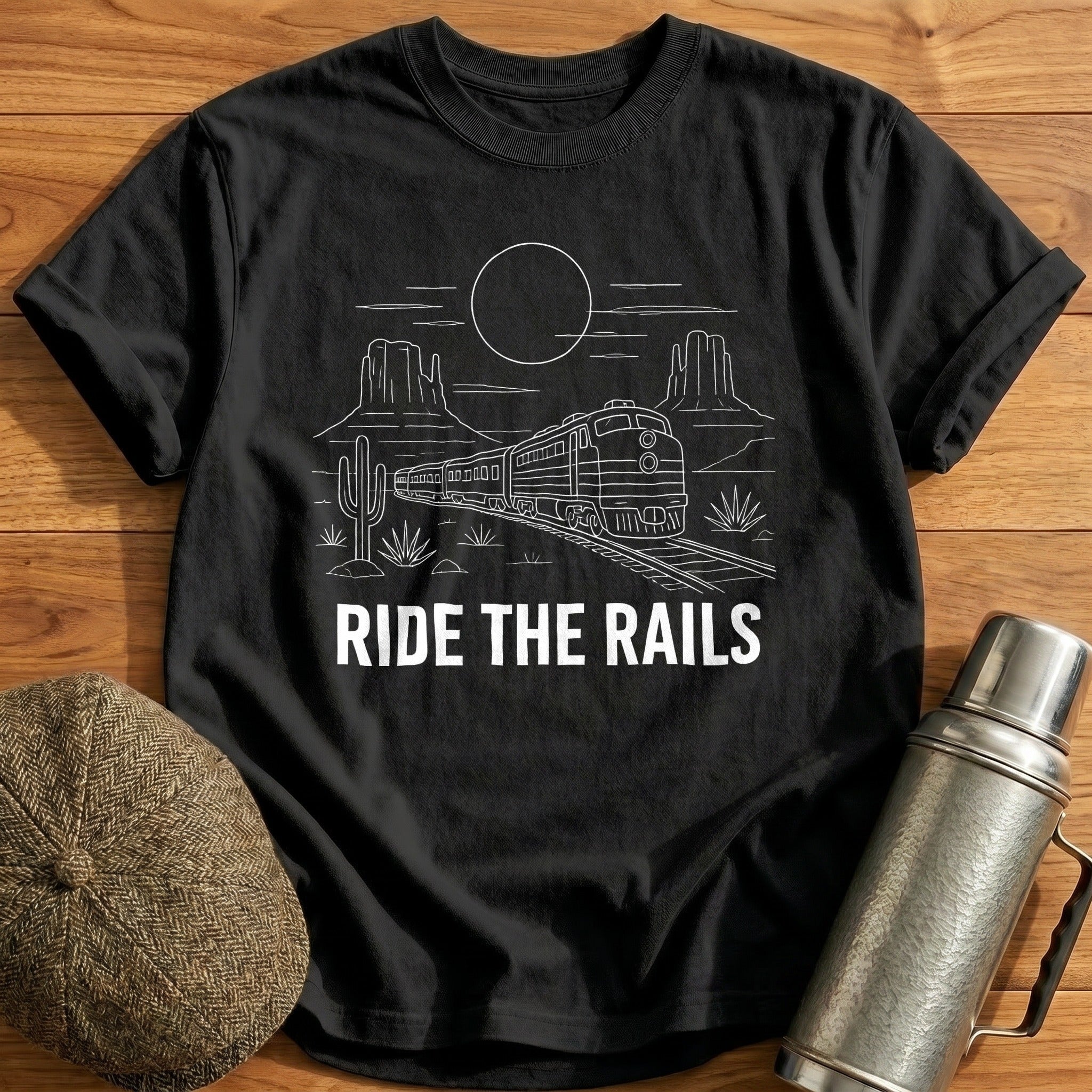 Ride The Rails 64 T-Shirt - Black