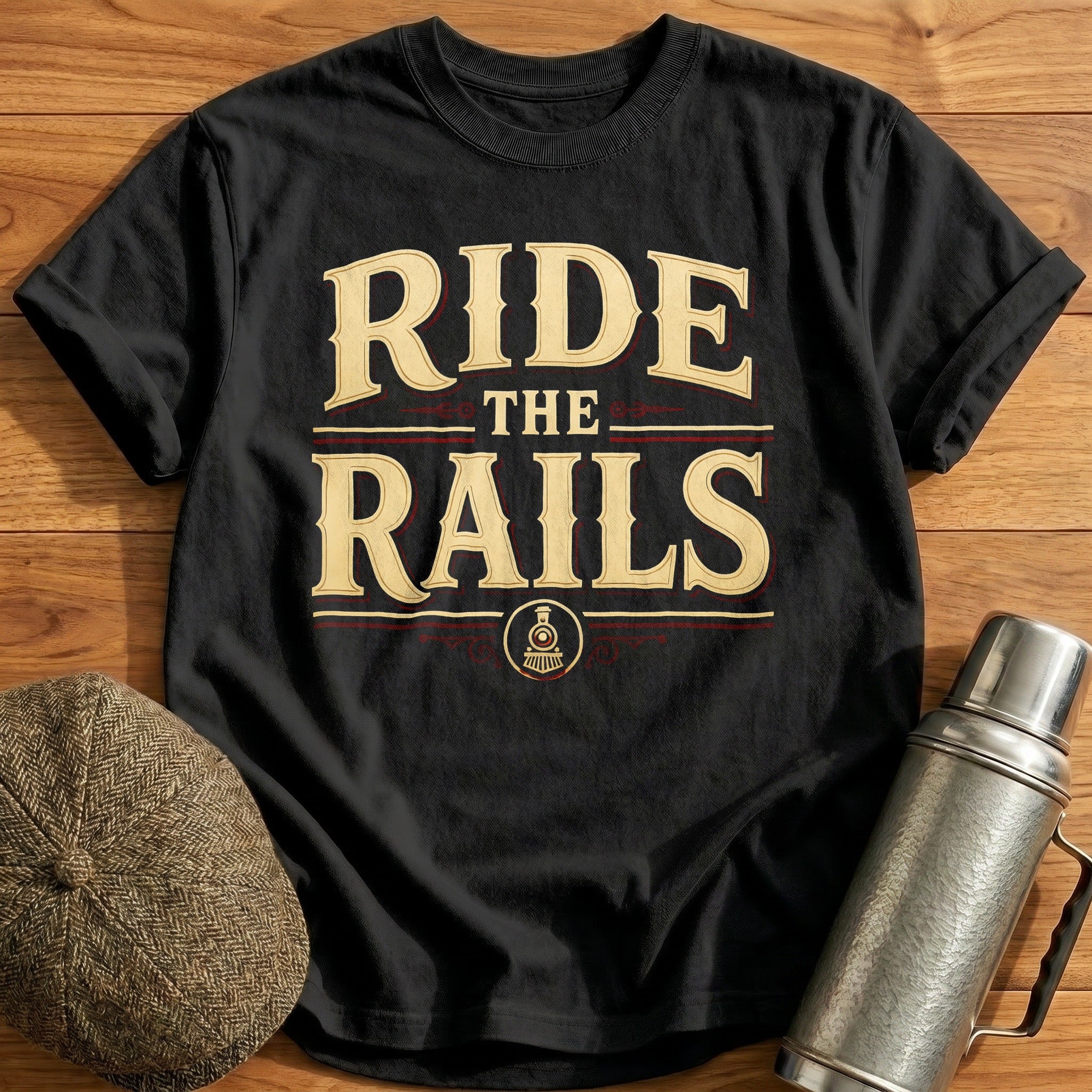 Ride The Rails Train Enthusiast - Black