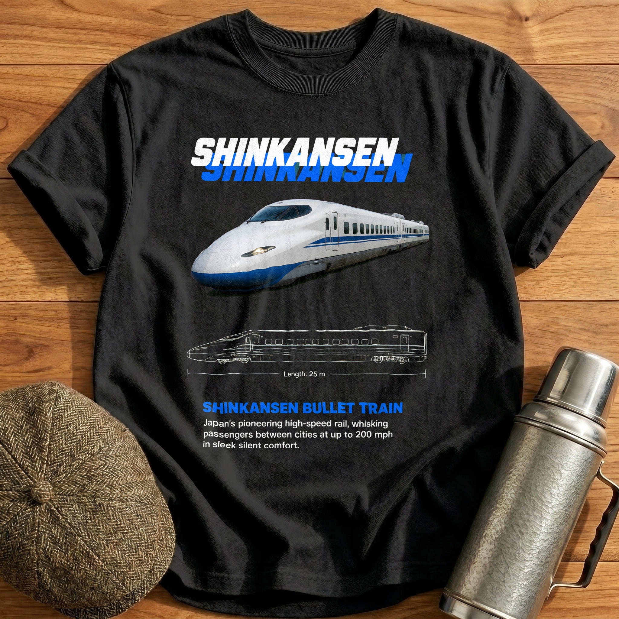 Shinkansen 47 T-Shirt - Black