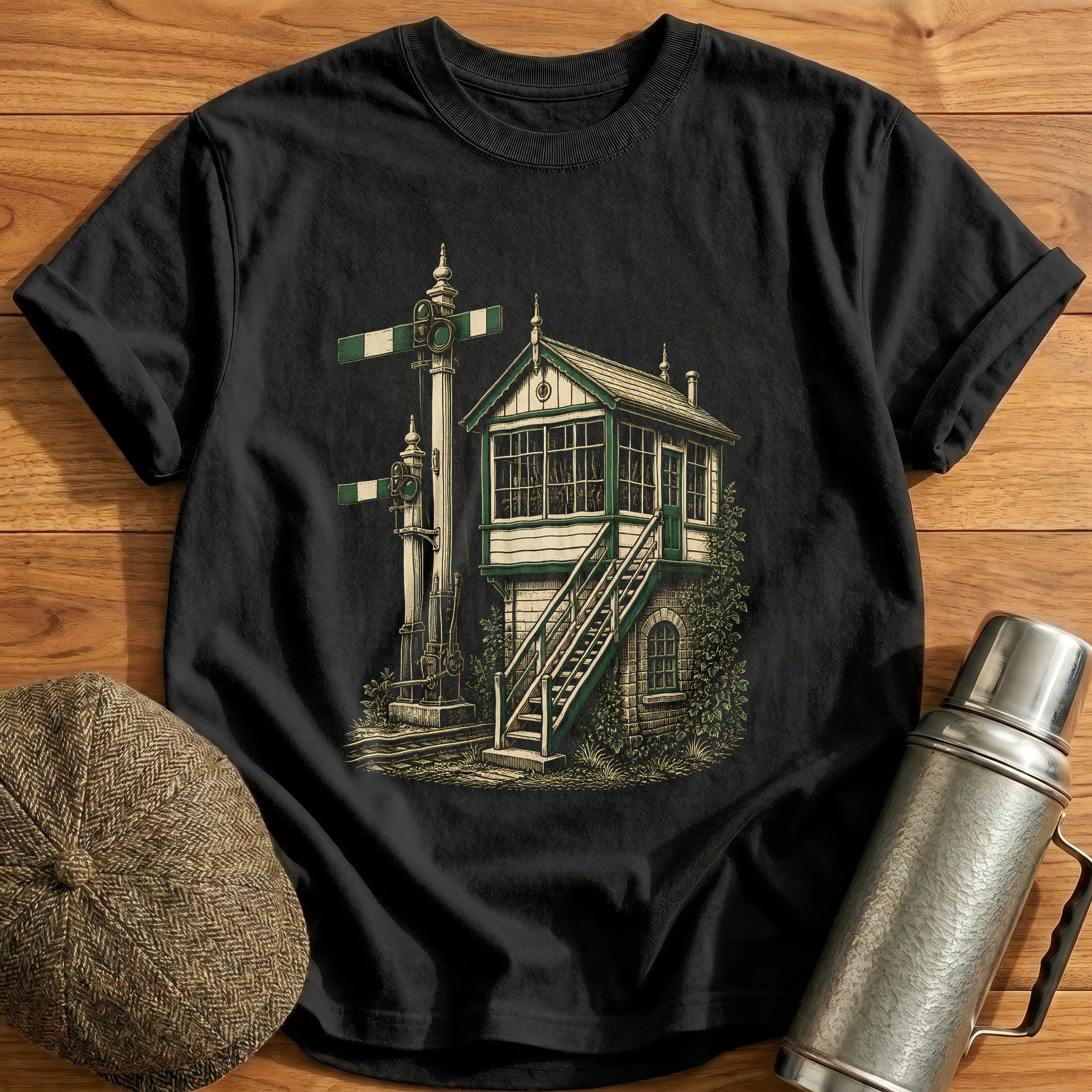 Signal Box Watch T-Shirt - Black