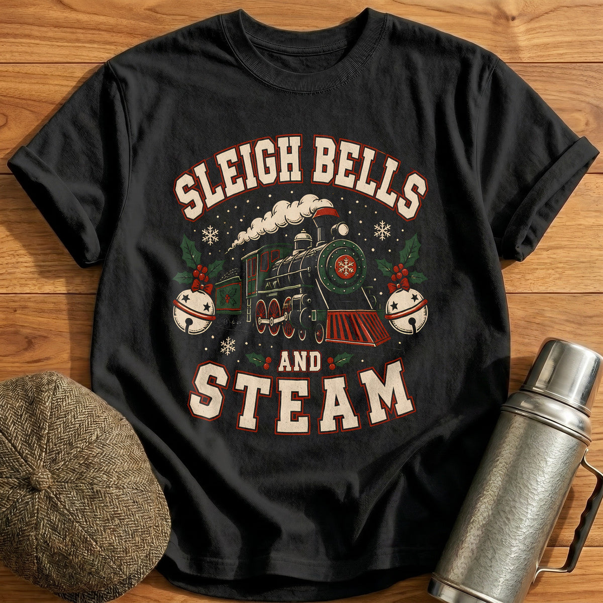 Sleigh Bells And Steam 98 T-Shirt - Black