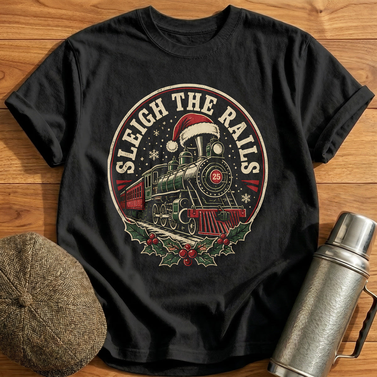 Sleigh The Rails 51 T-Shirt - Black