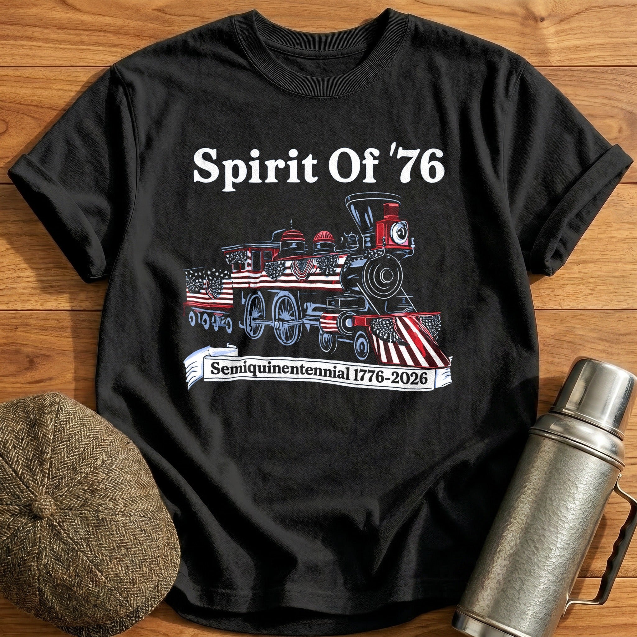 Spirit_Of_76_Locomotive_ T-Shirt - Black