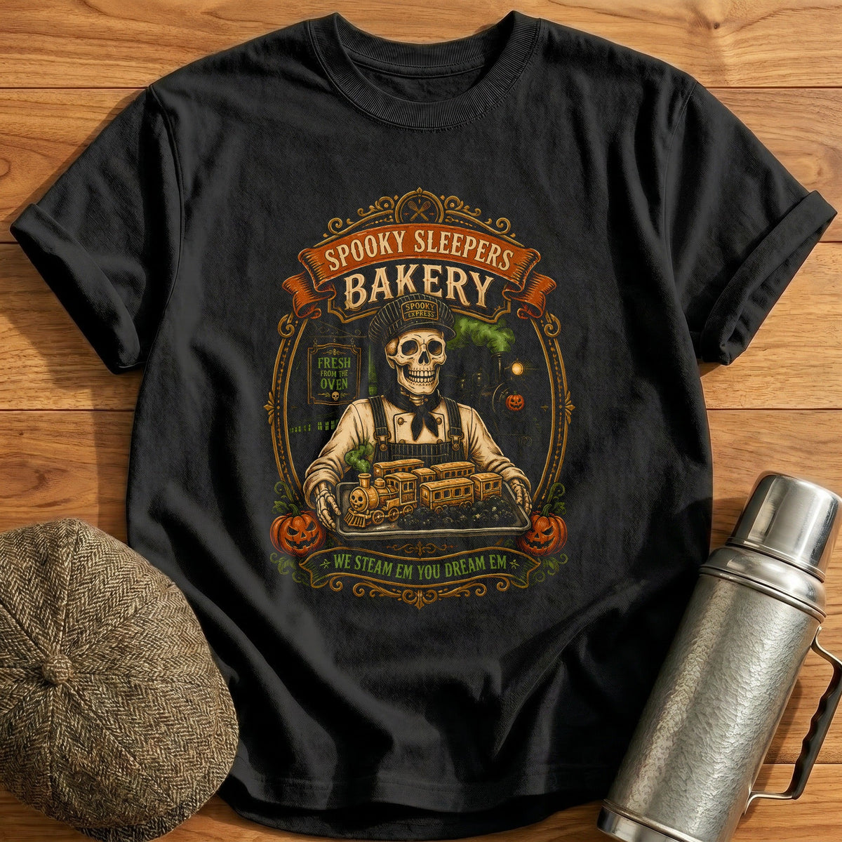 Spooky Sleepers Bakery 36 Kids T-Shirt - Black