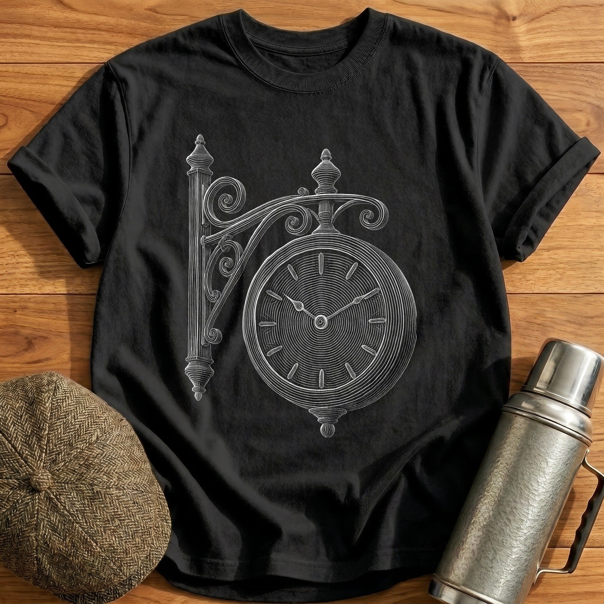 Station Clock 71 T-Shirt - Black