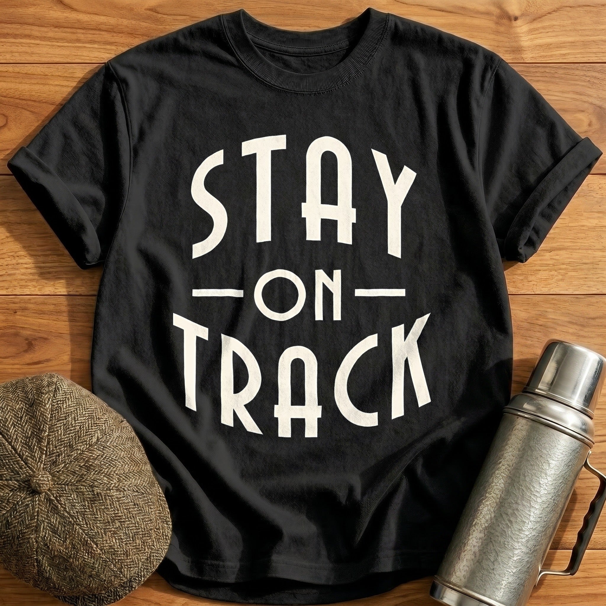 Stay On Track 66 T-Shirt - Black