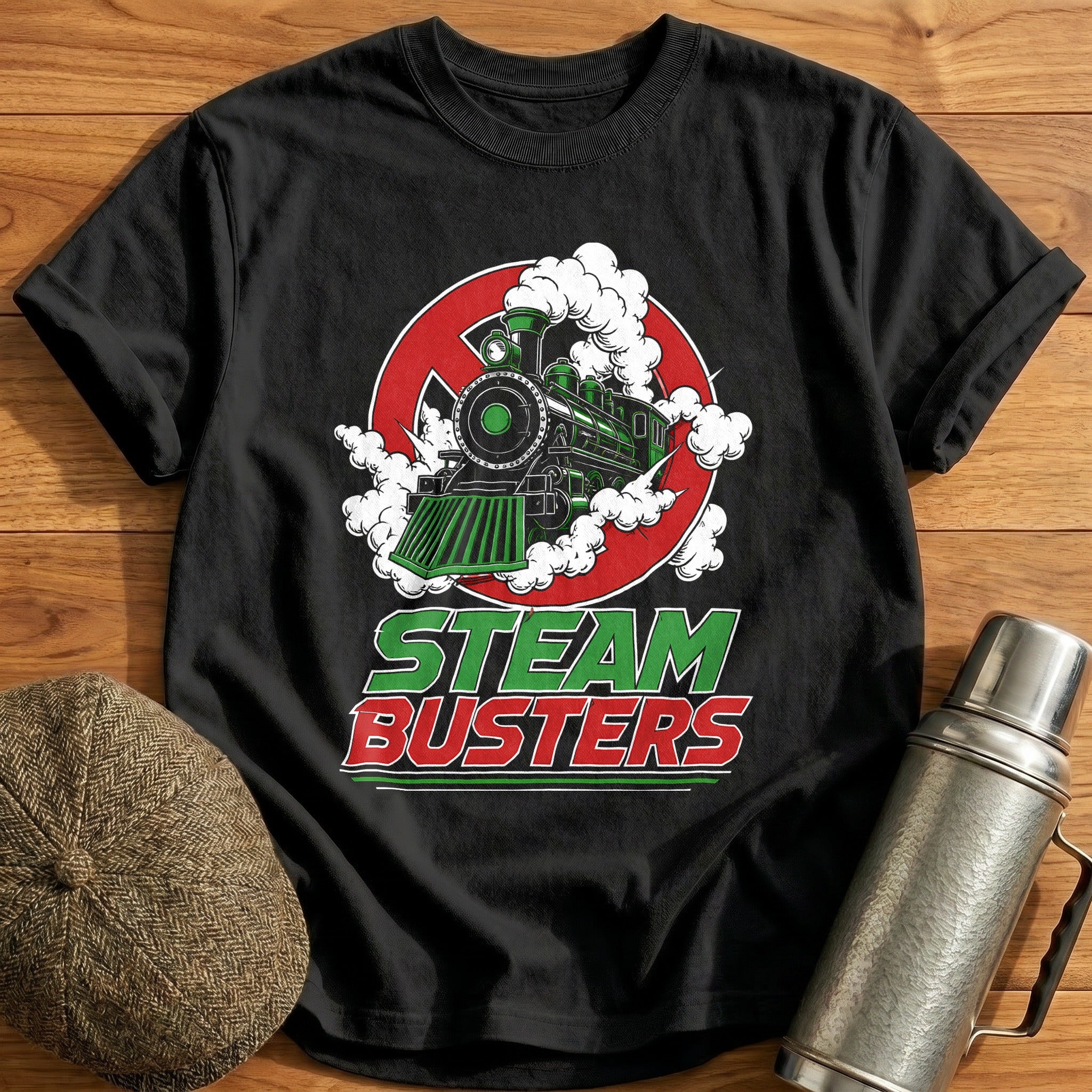 Steam Busters 76 T-Shirt - Black
