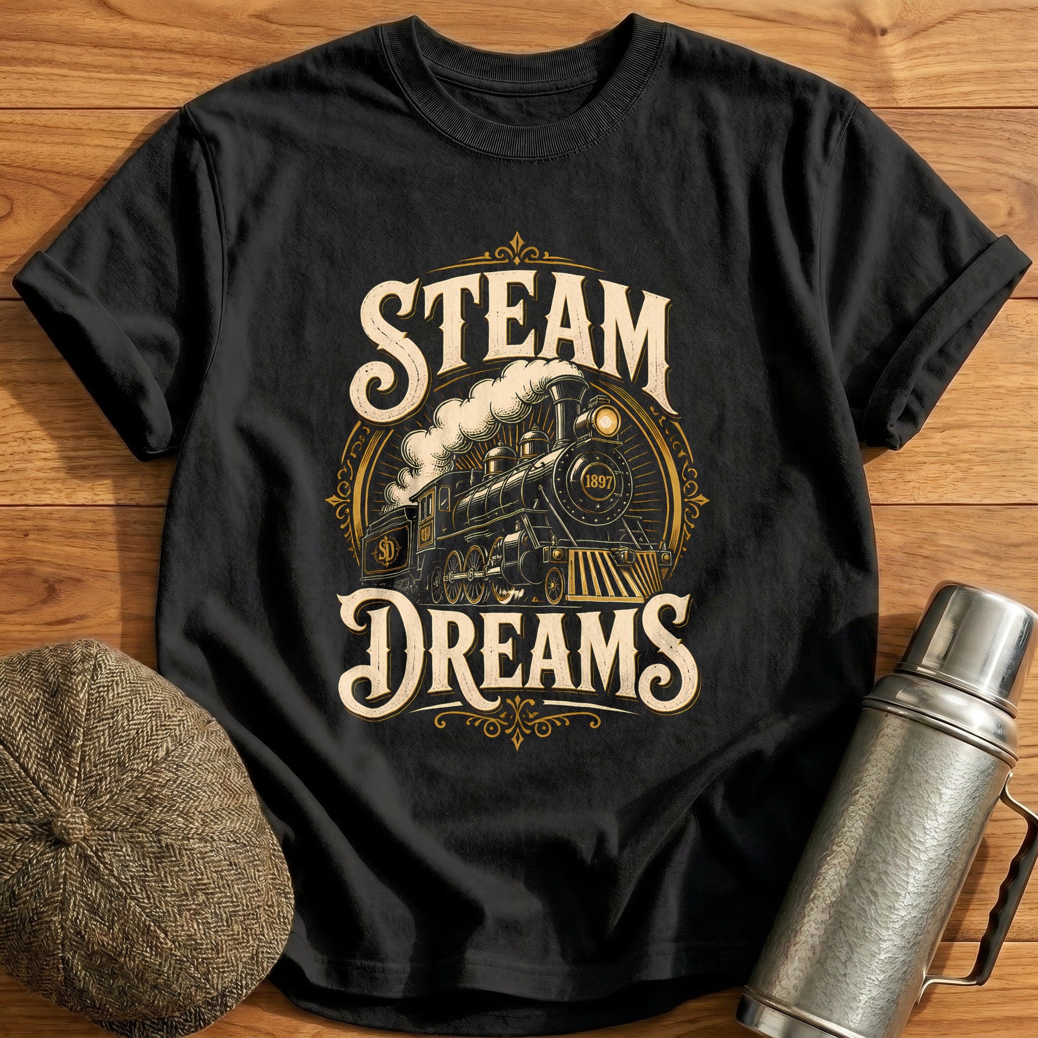 Steam Dreams 23 T-Shirt - Black