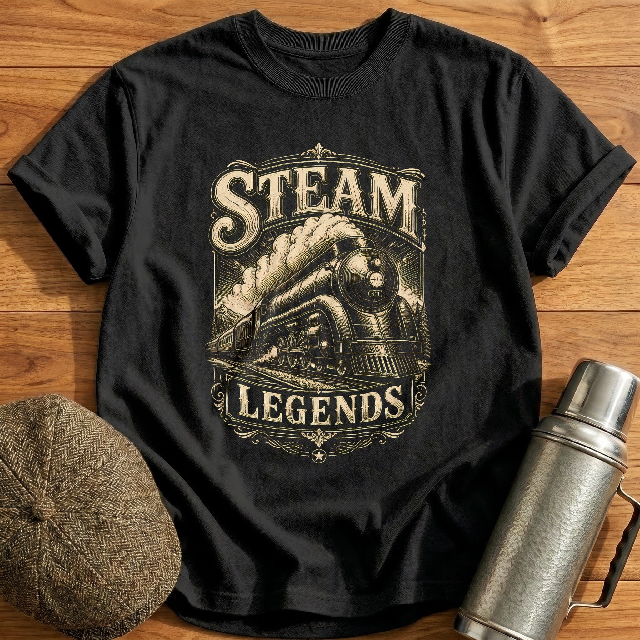 Steam Legends T-Shirt - Black