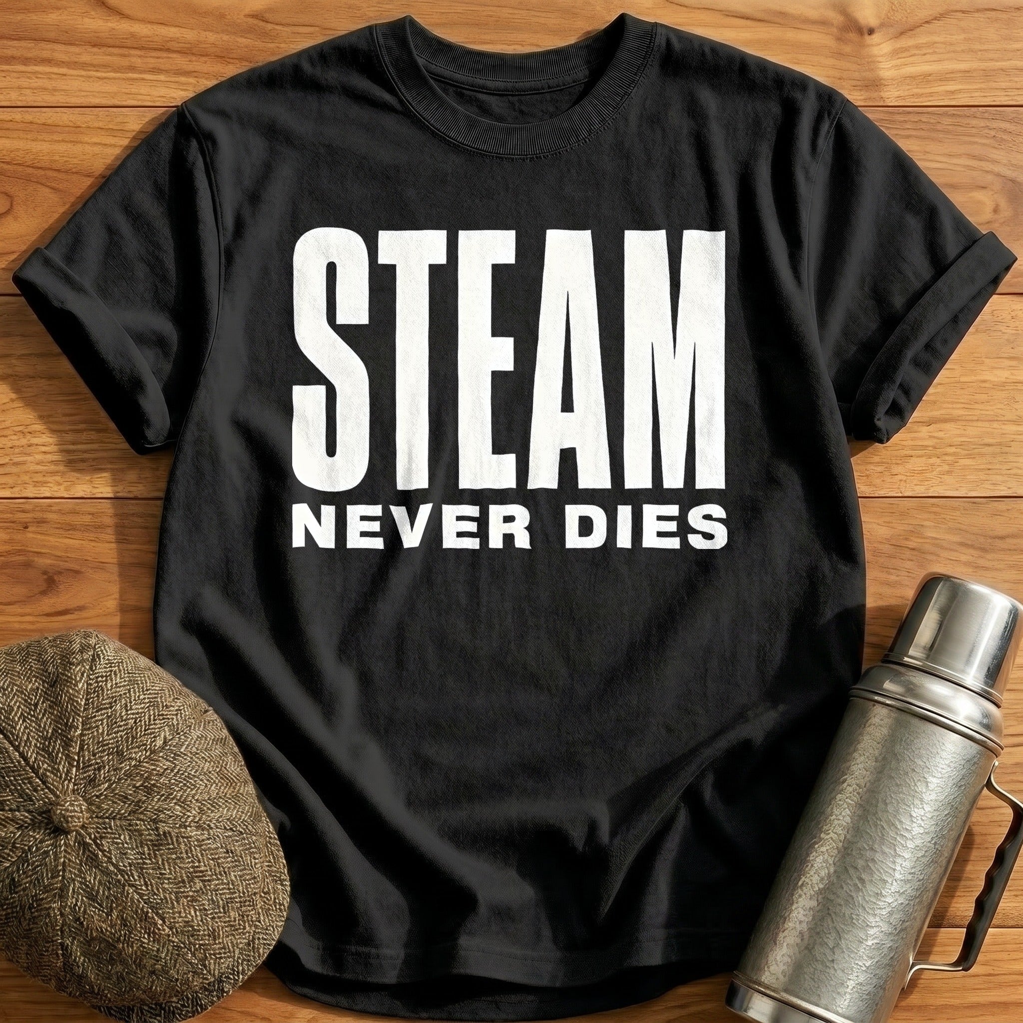 Steam Never Dies 35 T-Shirt - Black