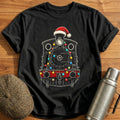 Steam Tank Engine Christmas Lights 68 T-Shirt - Black