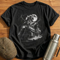 Steam Train Locomotive Moon Night - Black
