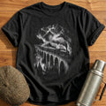 Steam Train Mountain Bridge Vintage - Black
