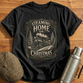 Steaming Home For Christmas 74 T-Shirt - Black