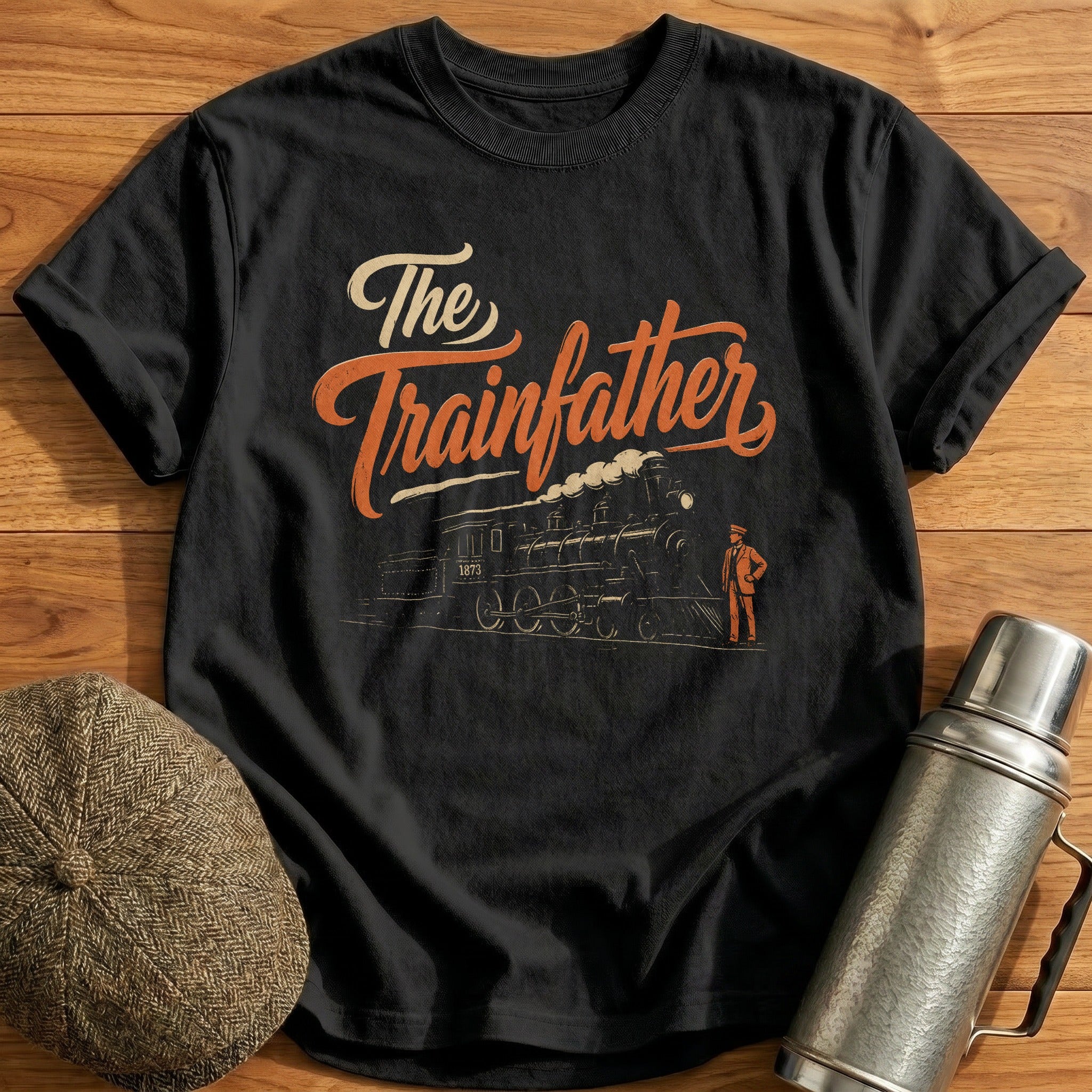 The Trainfather T-Shirt - Black