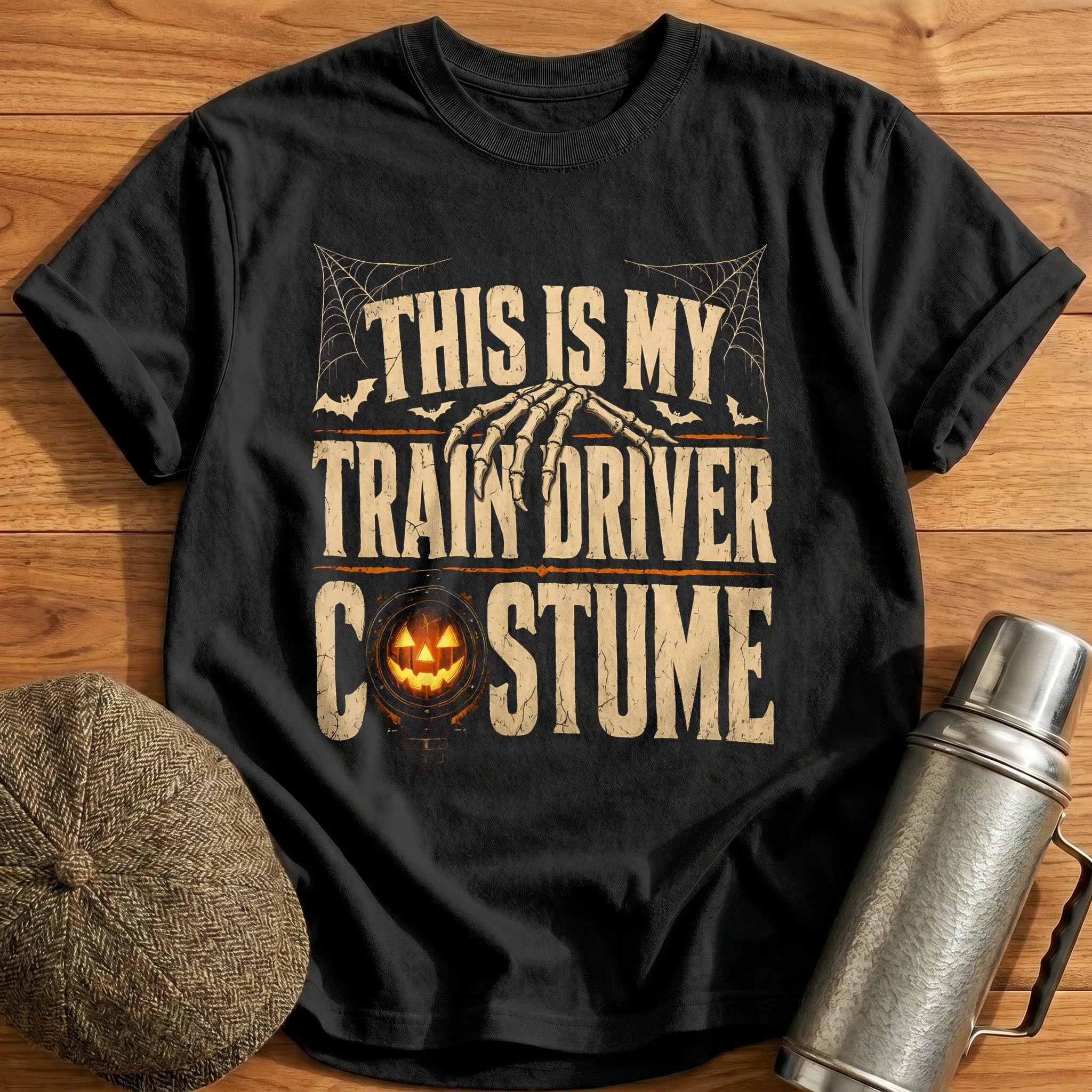 This Is My Train Driver Costume T-Shirt - Black