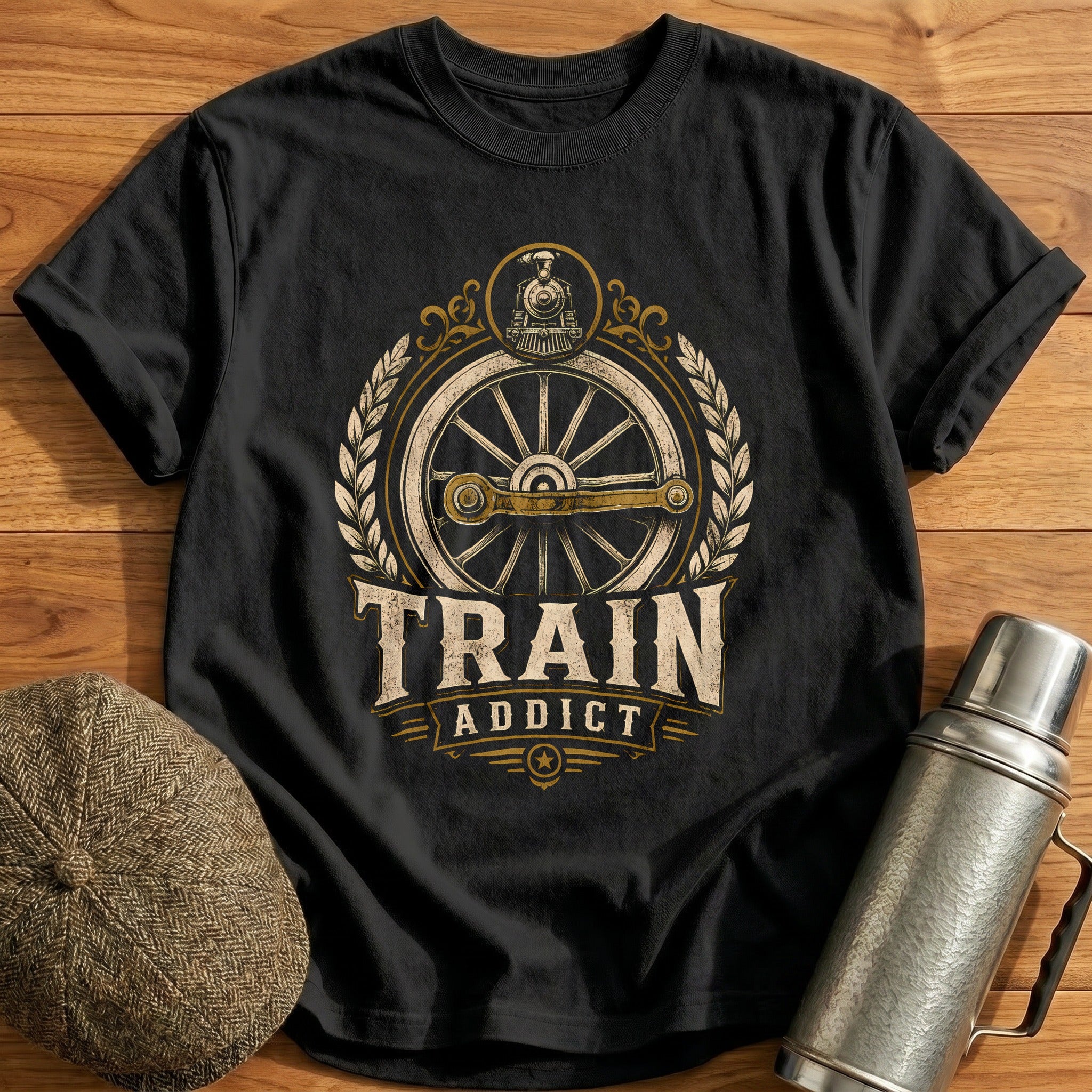 Train Addict T-Shirt - Black
