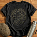 Train Cherry Blossoms 49 T-Shirt - Black