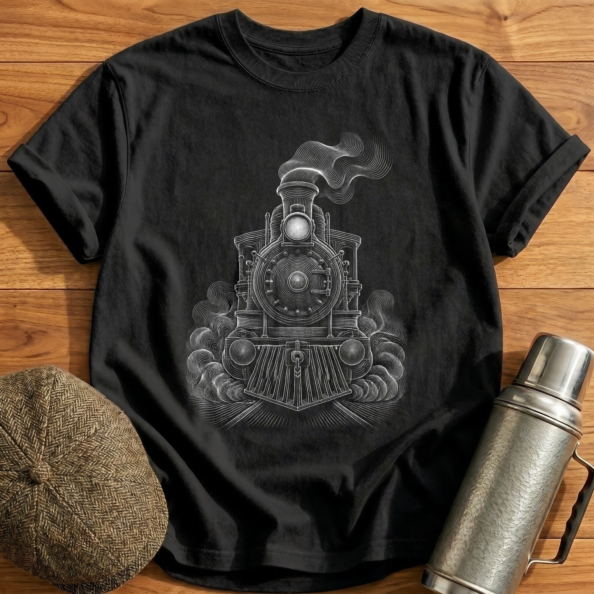 Train Front 24 T-Shirt - Black