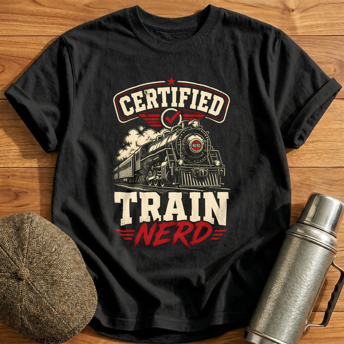 Train Nerd 76 T-Shirt - Black
