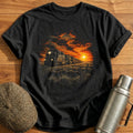 Train Sunset Railroad Enthusiast - Black