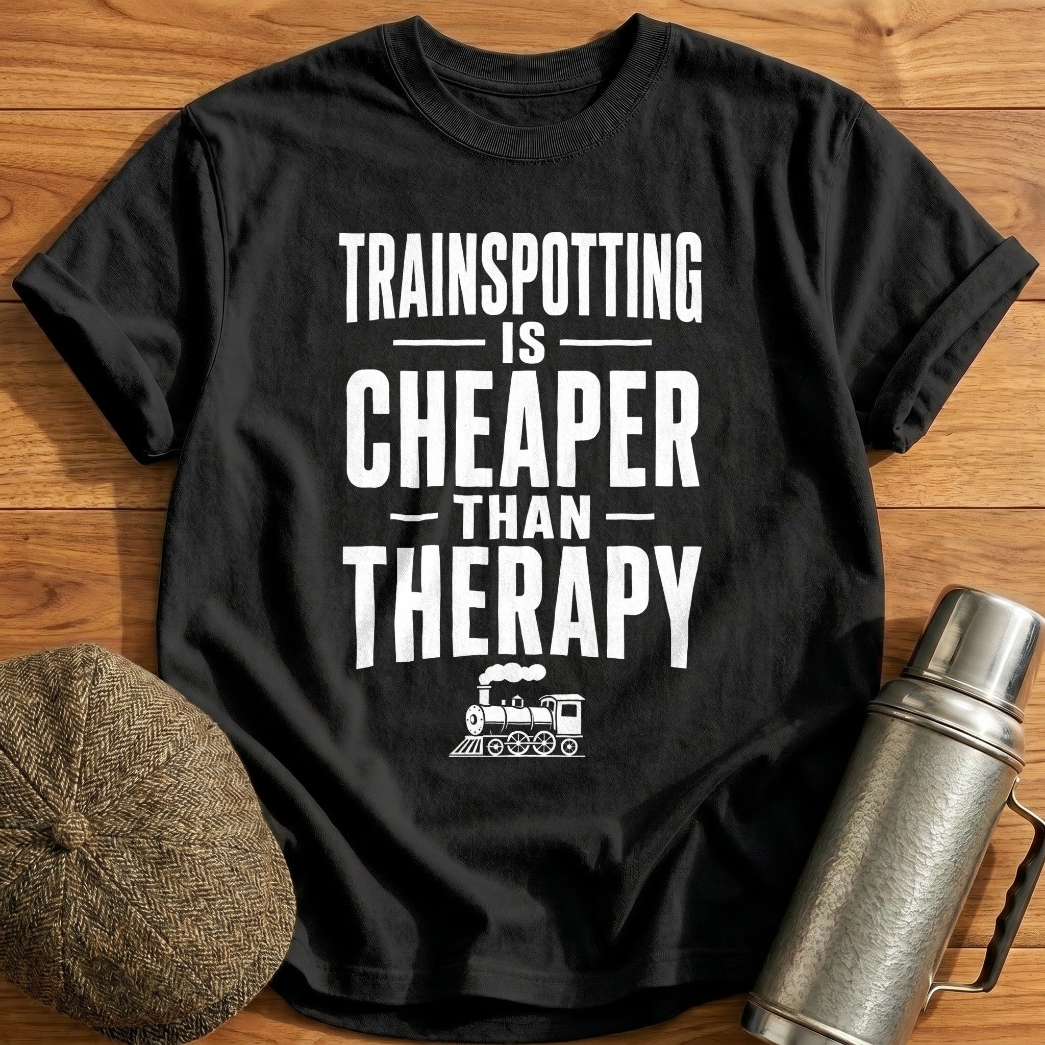 Trainspotting Cheaper Therapy 51 T-Shirt - Black