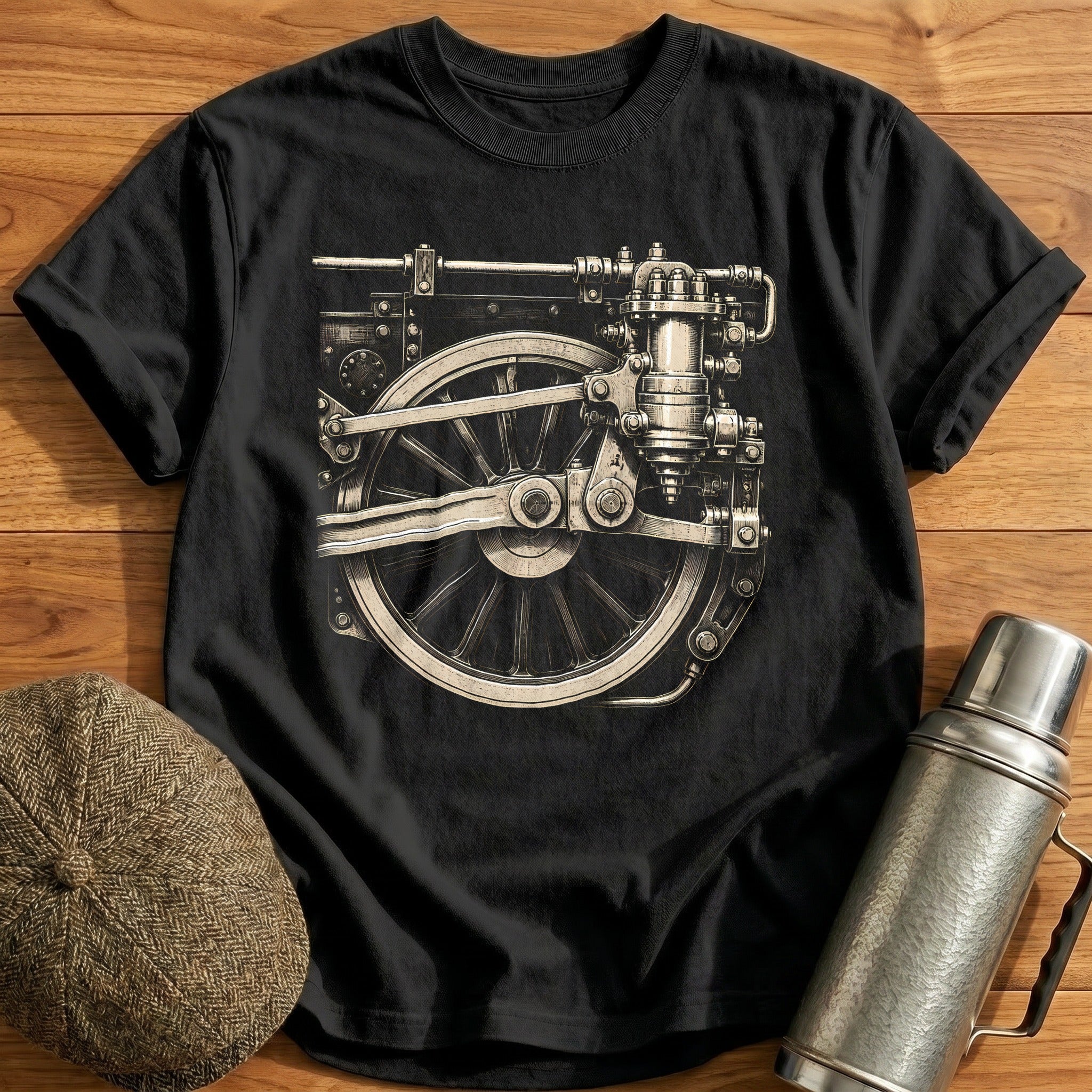 Valve Gear Blueprint T-Shirt - Black