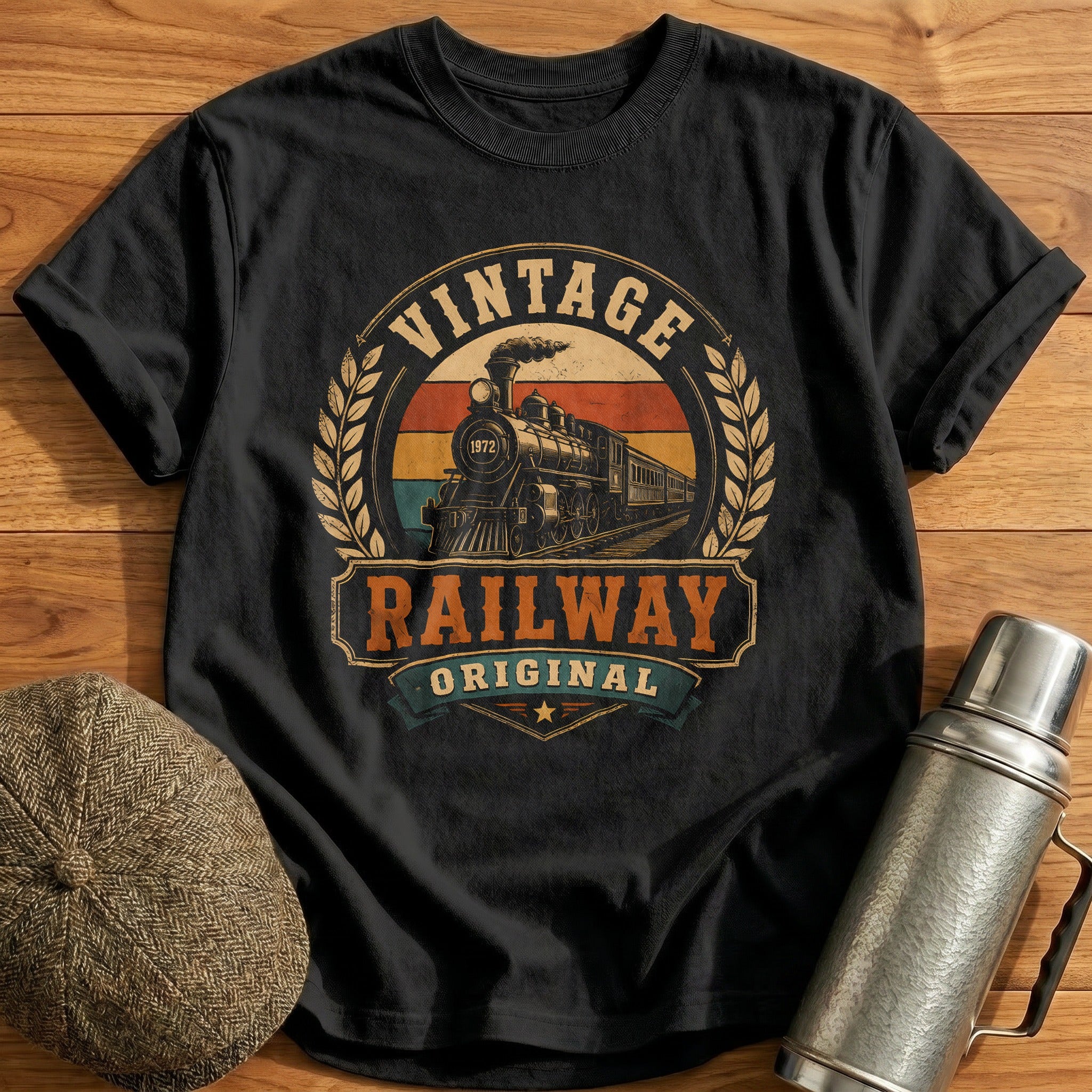 Vintage Railway Train Spotter - Black