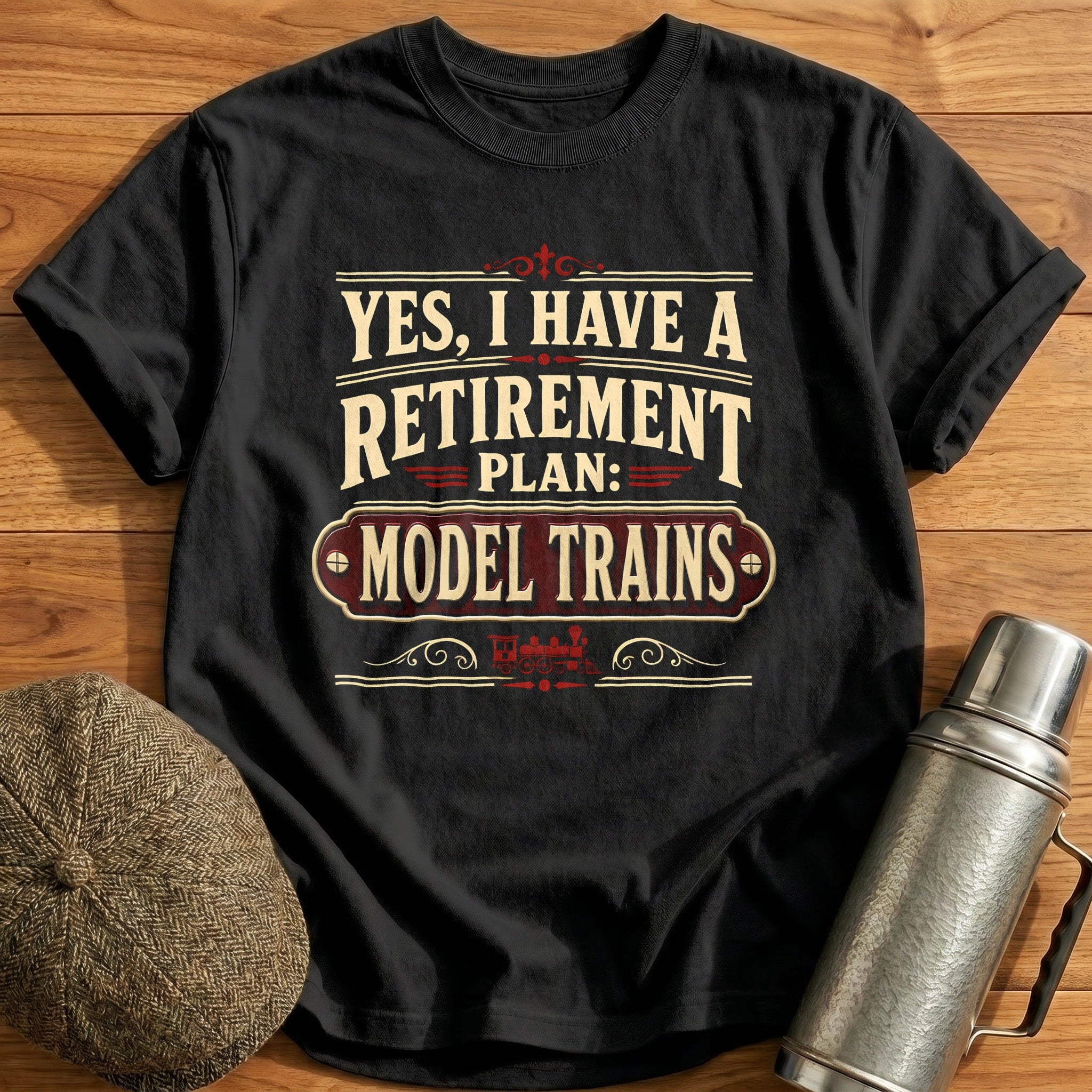 Yes I Have A Retirement Plan Model Trains - Black